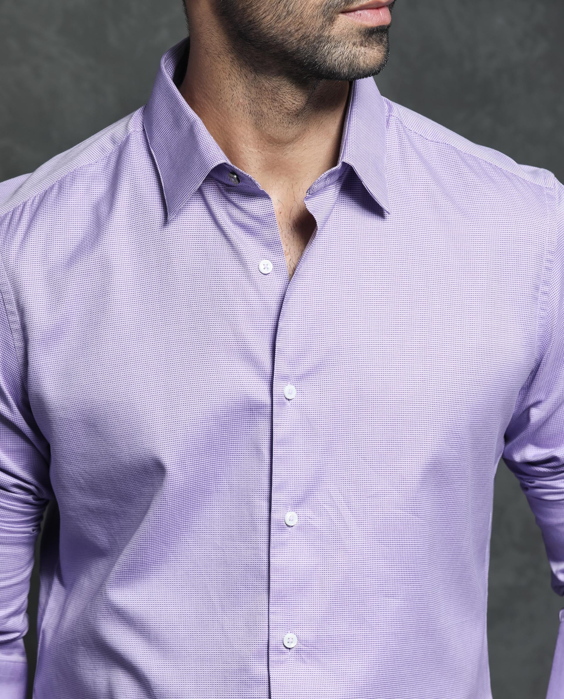 Rare Rabbit Men's Constell Purple Cotton Checked Print Regular Fit Full Sleeve Collared Shirt - Image 5