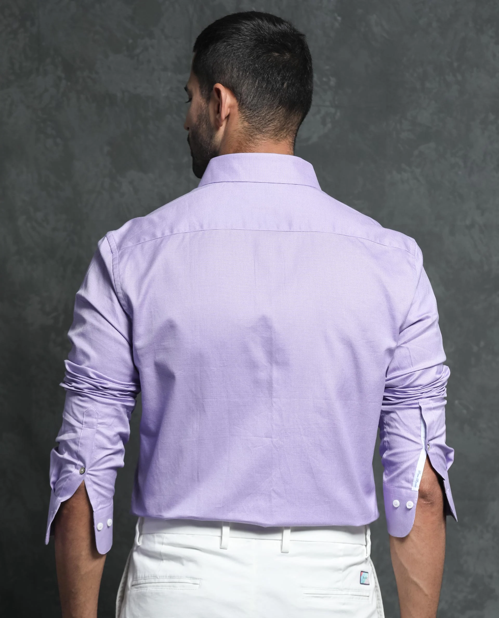 Rare Rabbit Men's Constell Purple Cotton Checked Print Regular Fit Full Sleeve Collared Shirt - Image 9
