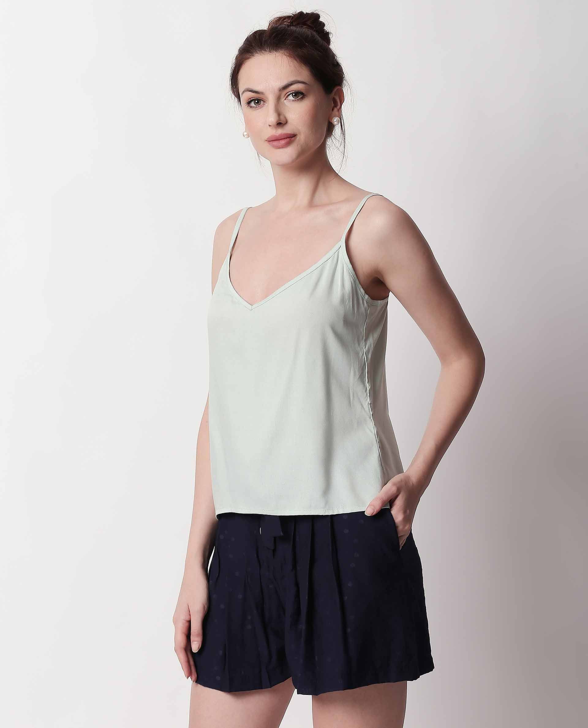Rareism Women Copper Navy Shorts Solid - Image 7