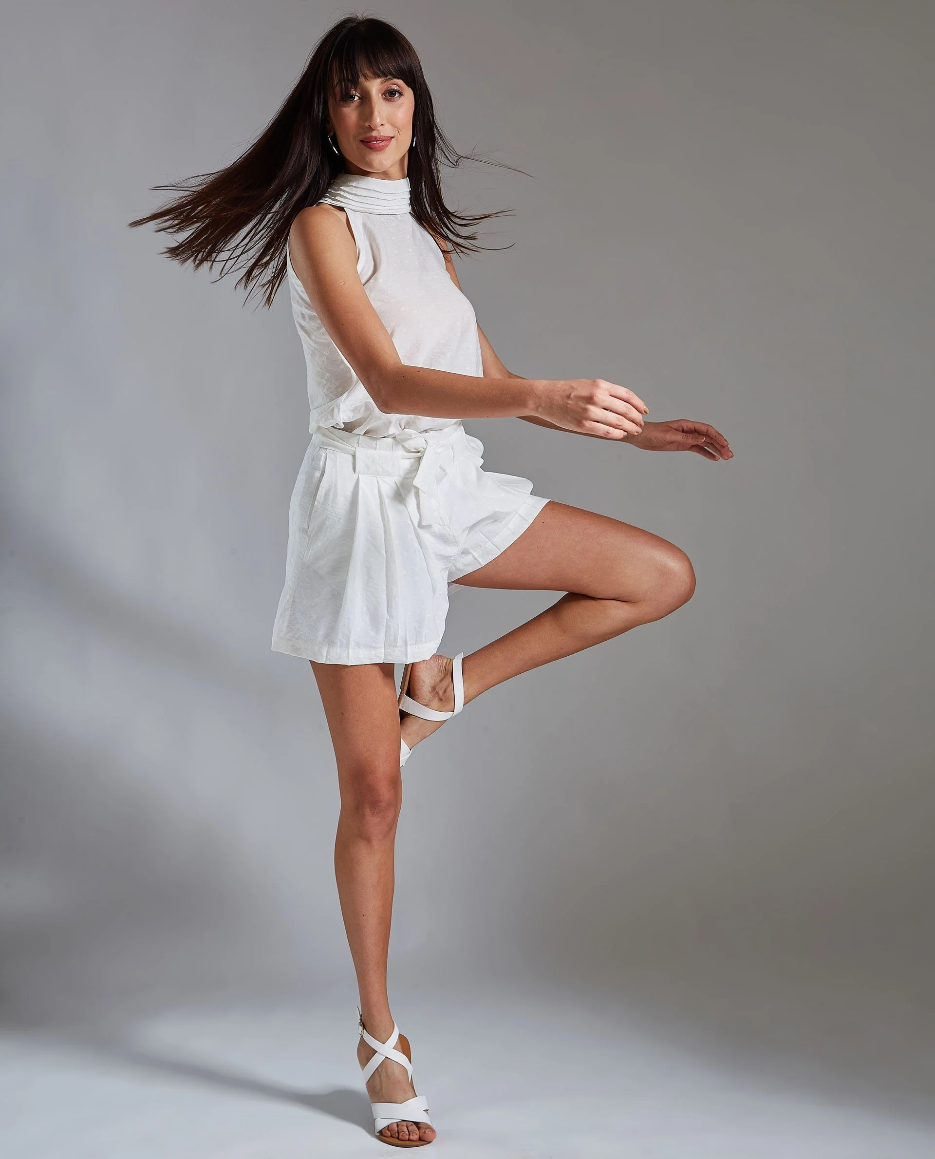 Rareism Women Copper White Shorts Solid - Image 7