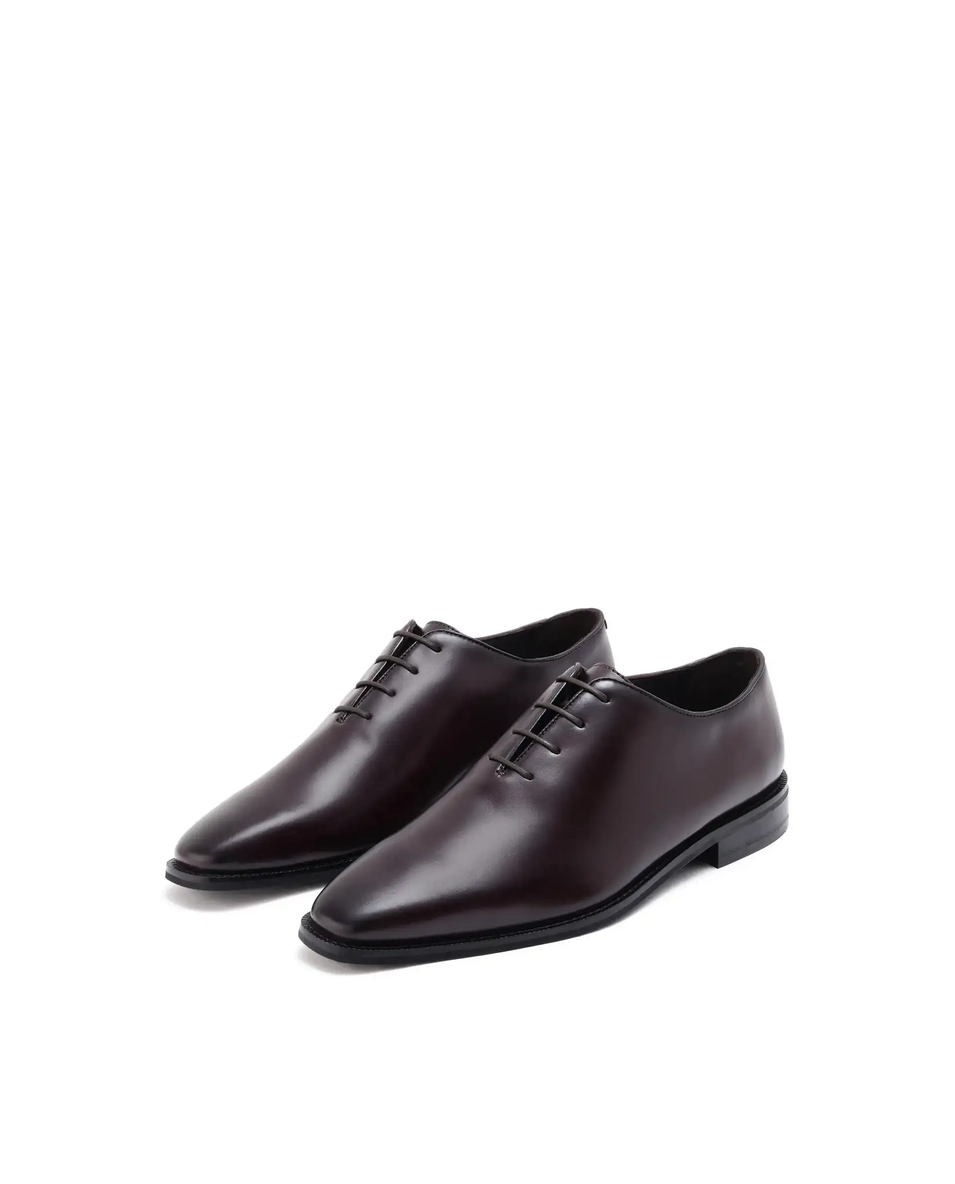 Rare Rabbit Men Corax Dark Cherry Lace-Up Single Piece Genuine Leather Shoes - Image 2