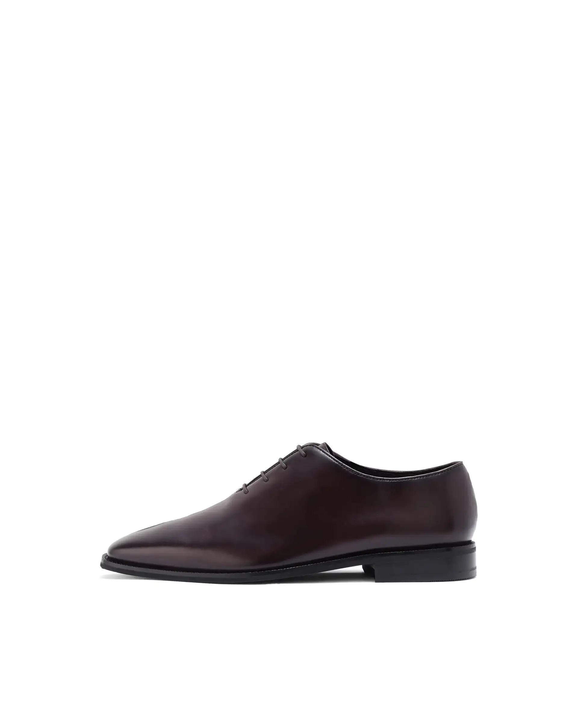 Rare Rabbit Men Corax Dark Cherry Lace-Up Single Piece Genuine Leather Shoes - Image 3