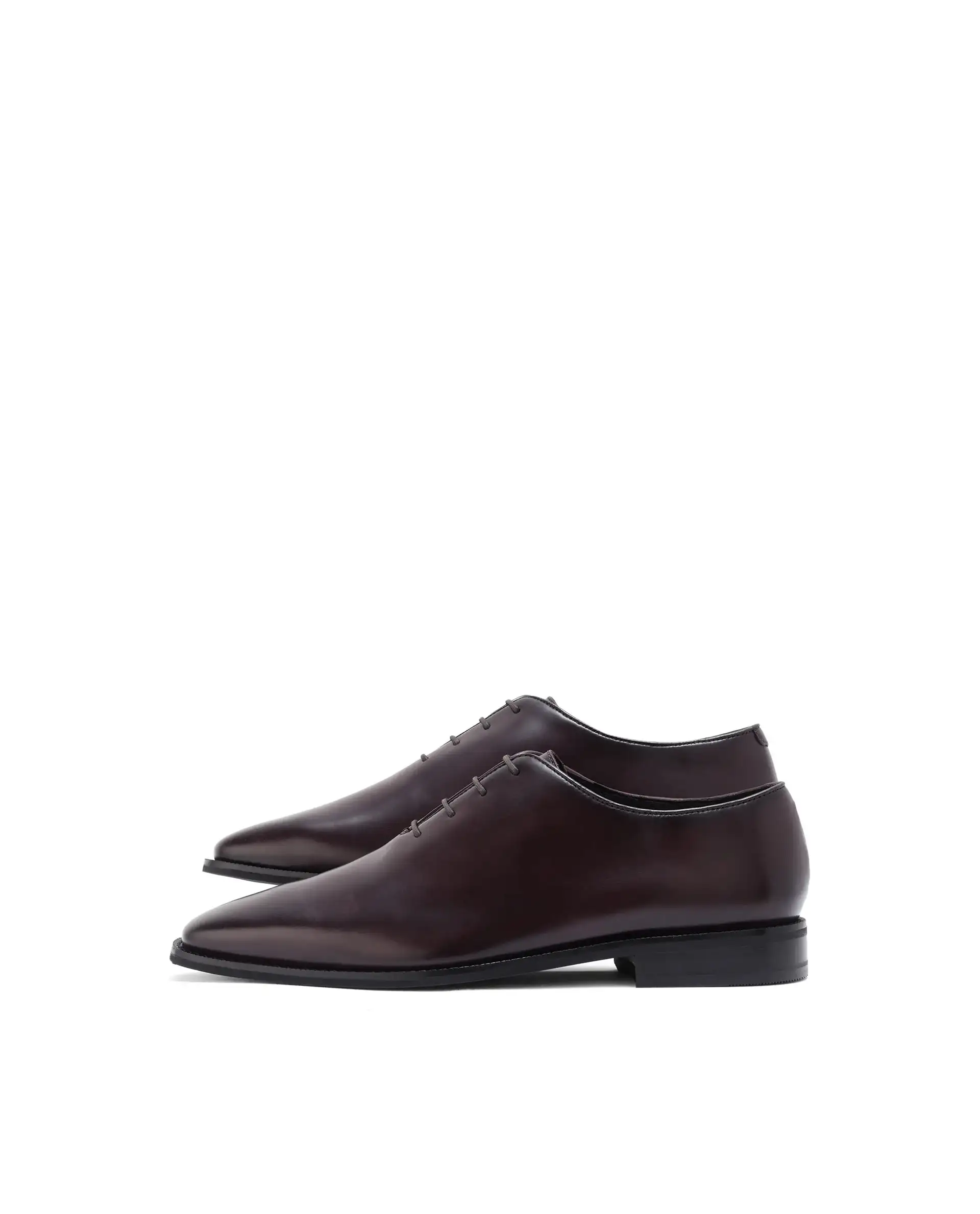 Rare Rabbit Men Corax Dark Cherry Lace-Up Single Piece Genuine Leather Shoes - Image 7