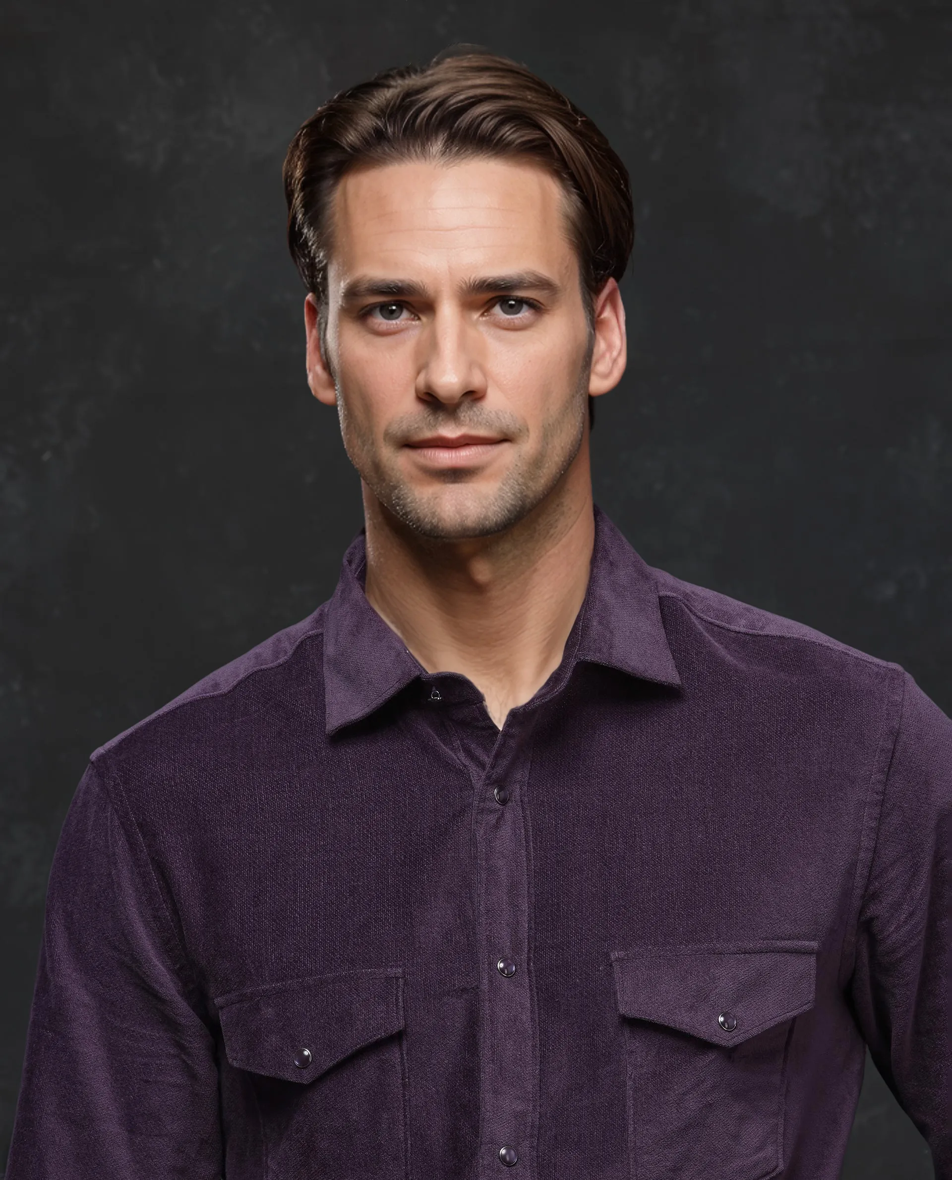 Rare Rabbit Men's Cordin-2 Dusky Purple Cotton Plain Regular Fit Full Sleeve Collared Shirt - Image 9