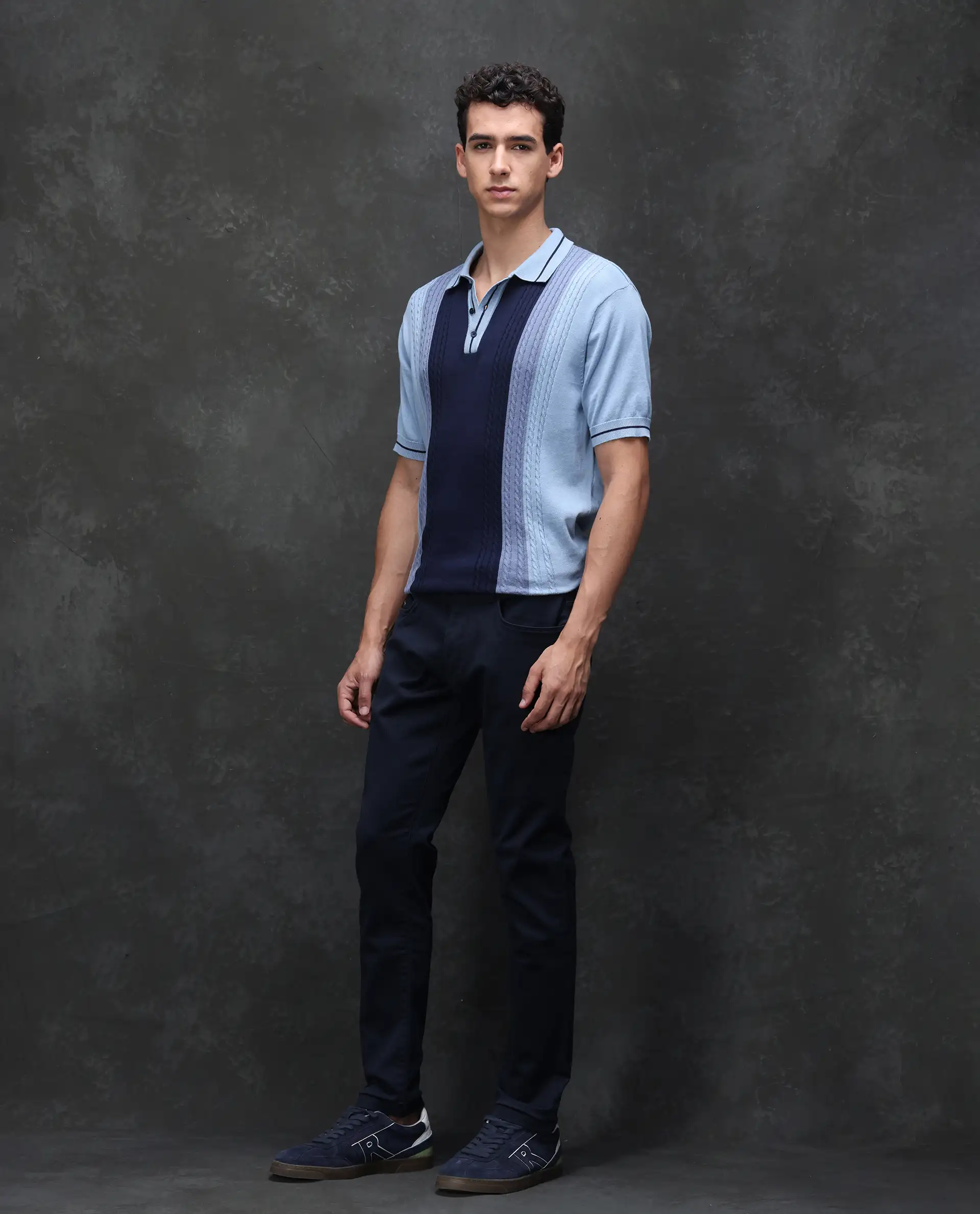 Rare Rabbit Men's Cordon Dark Navy Cotton Plain Hawk Slim Fit Jeans - Image 3