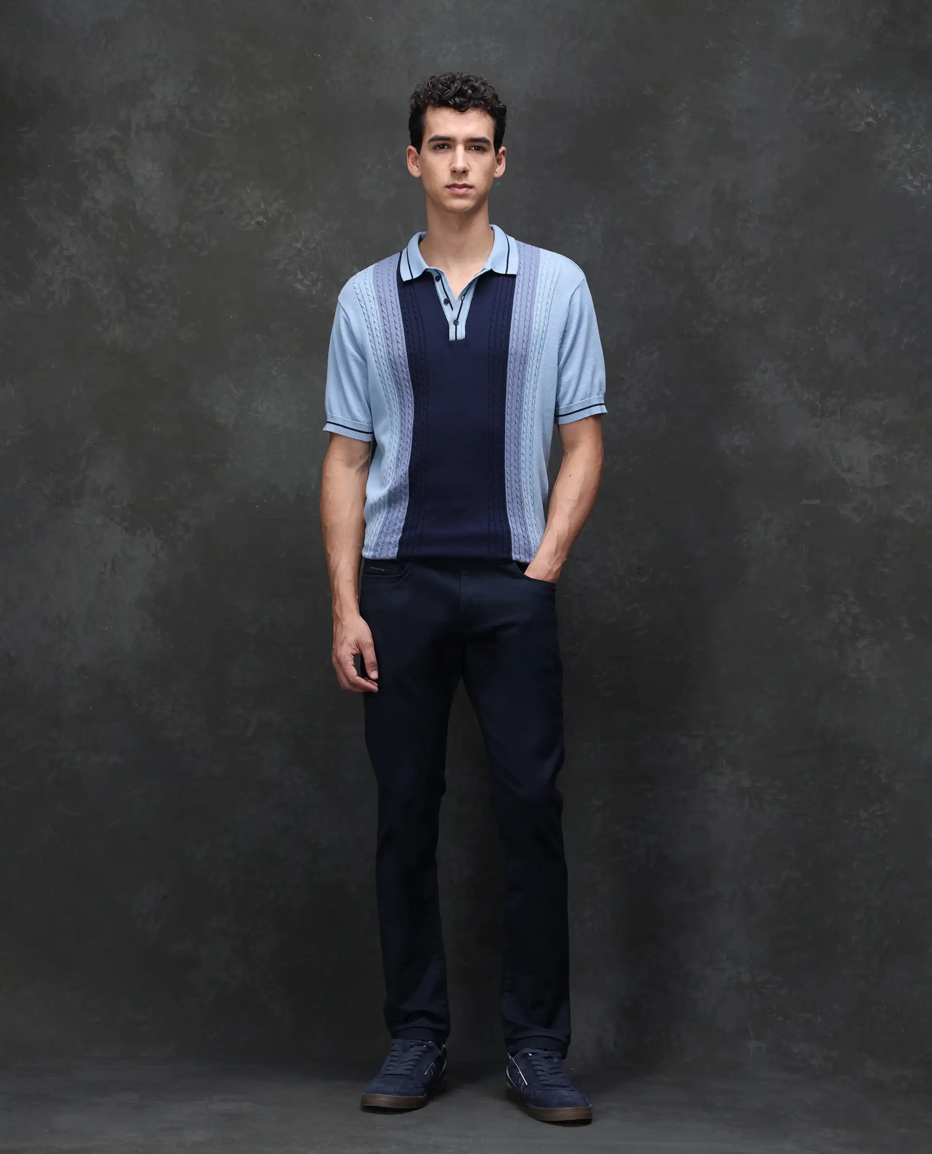 Rare Rabbit Men's Cordon Dark Navy Cotton Plain Hawk Slim Fit Jeans - Image 8