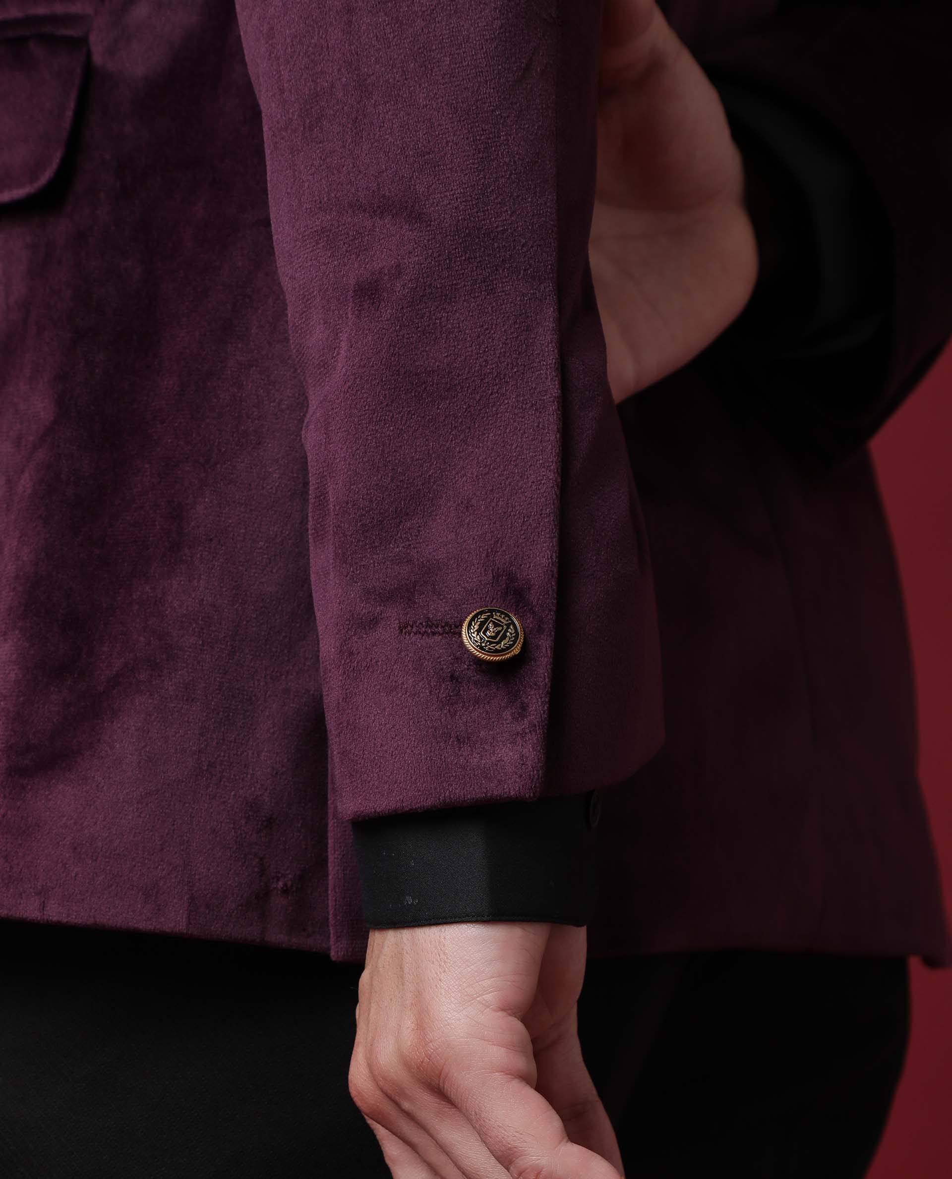 Rare Rabbit Men's Core Maroon Polyester Plain Tailored Fit Full Sleeve Mandarin Collar Bandhgala Jodhpuri - Image 3