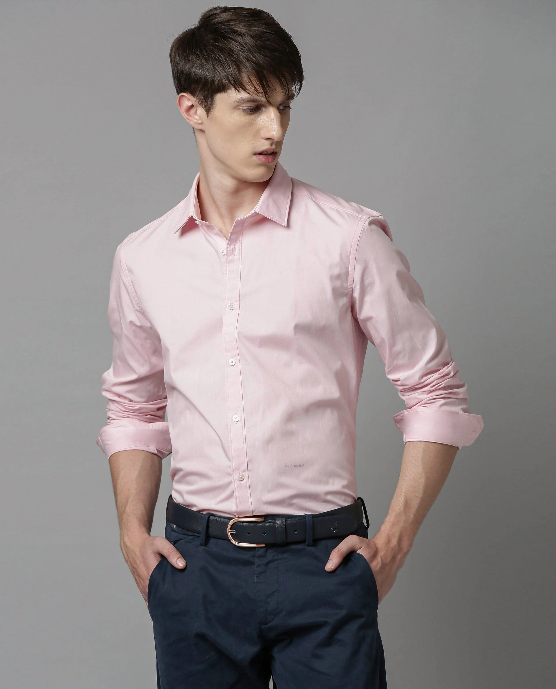 Rare Rabbit Men's Corp-Zander Pink Cotton Regular Fit Full Sleeve Spread Collar Shirt - Image 5