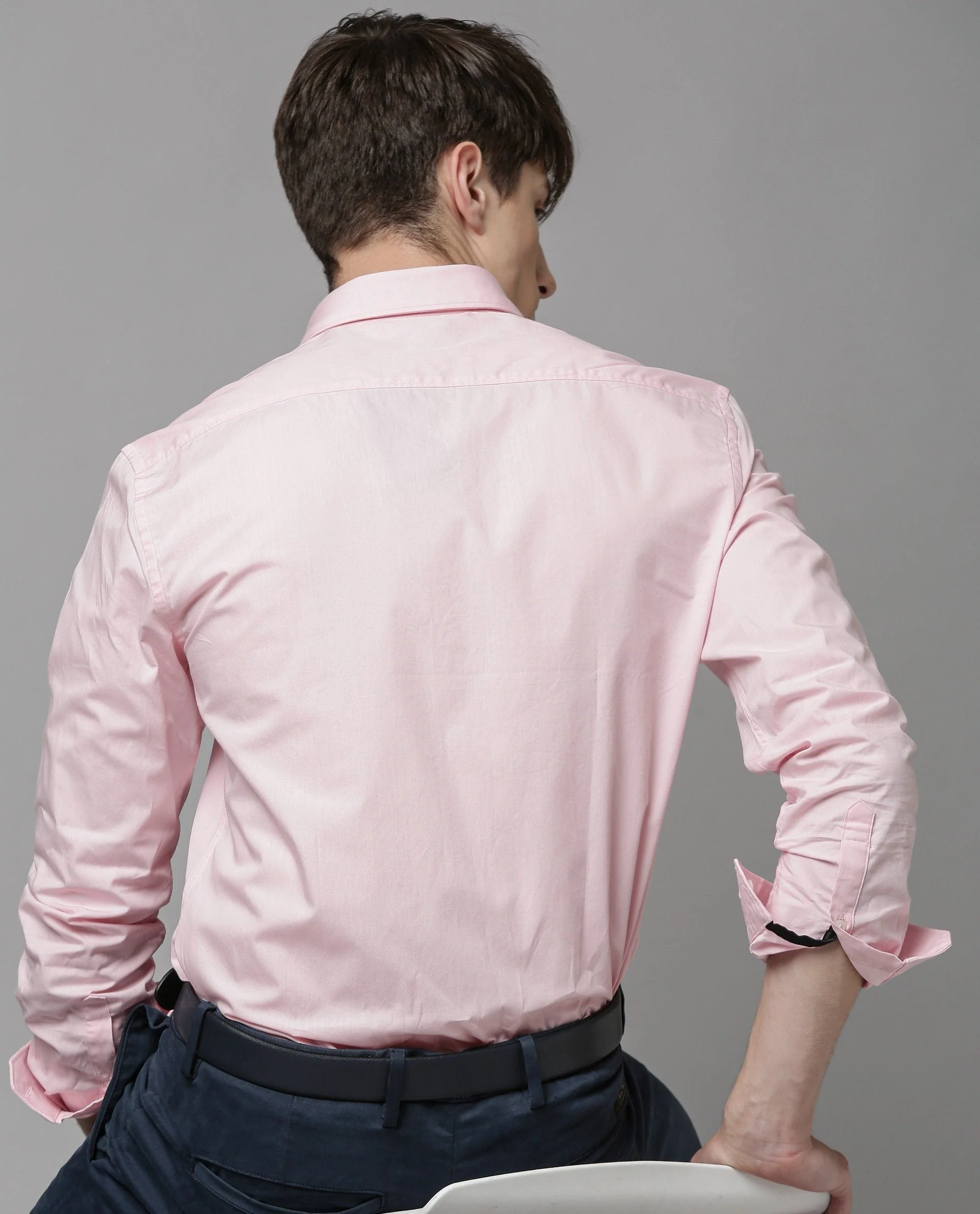 Rare Rabbit Men's Corp-Zander Pink Cotton Regular Fit Full Sleeve Spread Collar Shirt - Image 7