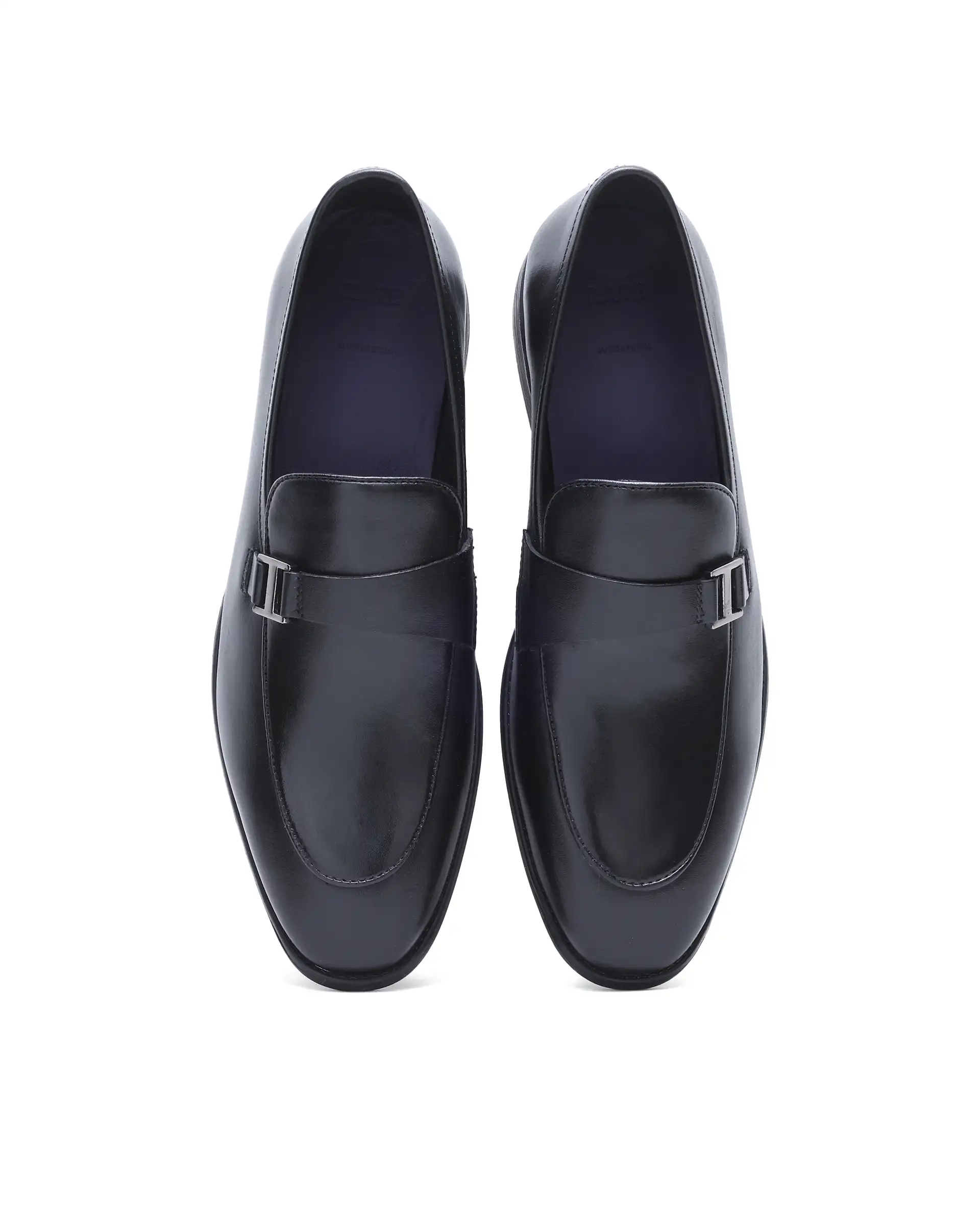 Rare Rabbit Men's Corto Black Leather Mocassin - Image 4