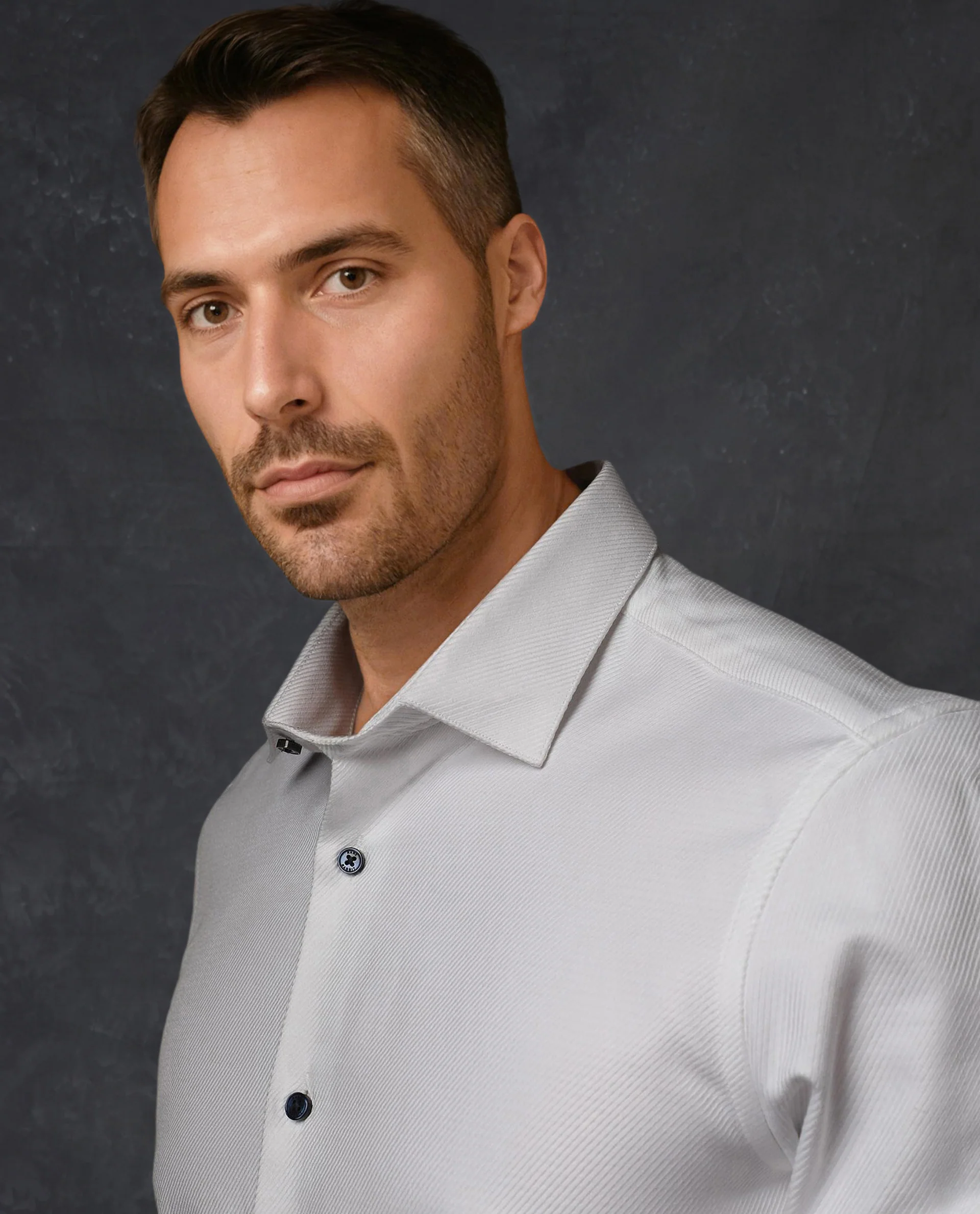 Rare Rabbit Men's Cosa White Plain Regular Fit Full Sleeve Collared Shirt - Image 3