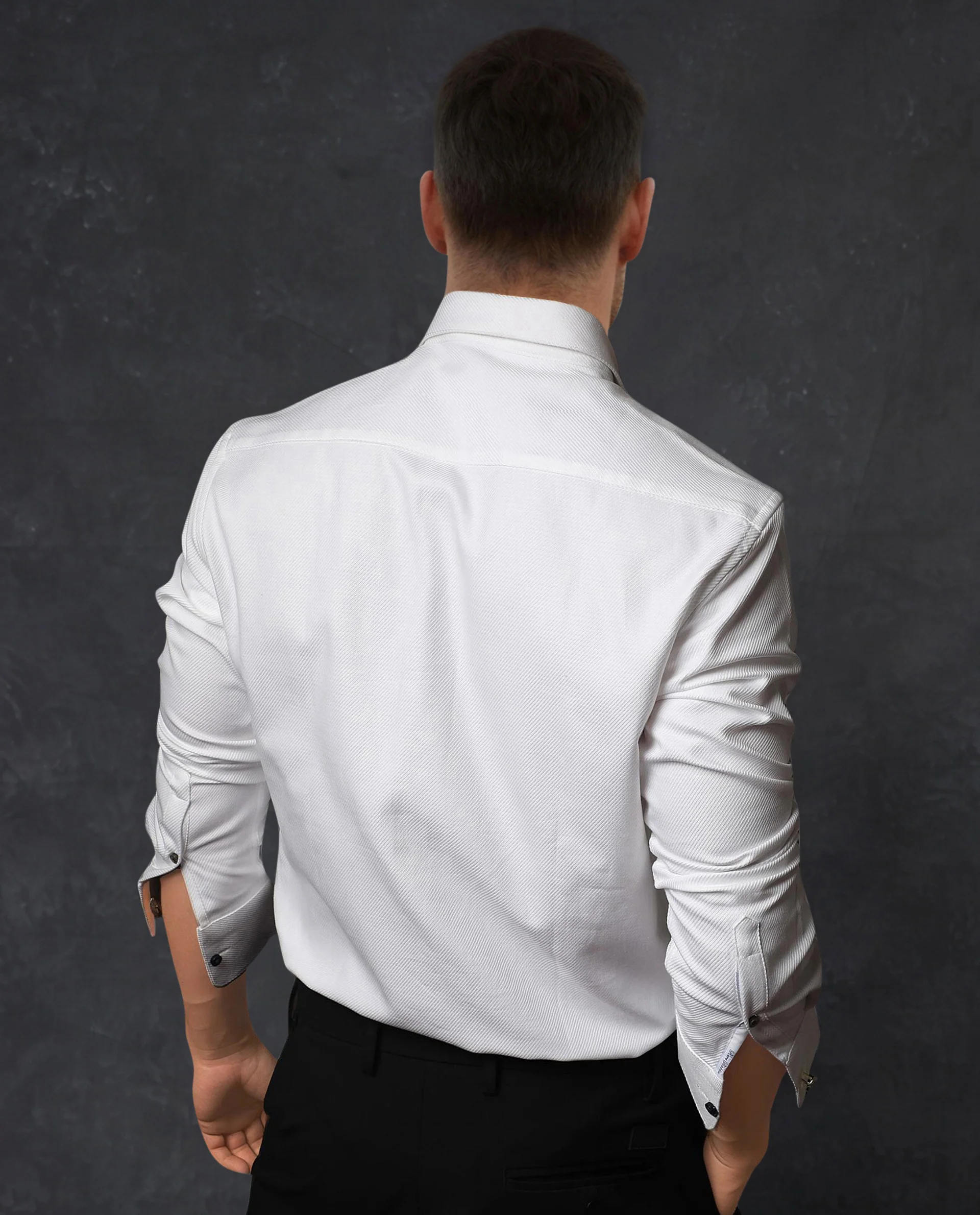 Rare Rabbit Men's Cosa White Plain Regular Fit Full Sleeve Collared Shirt - Image 8