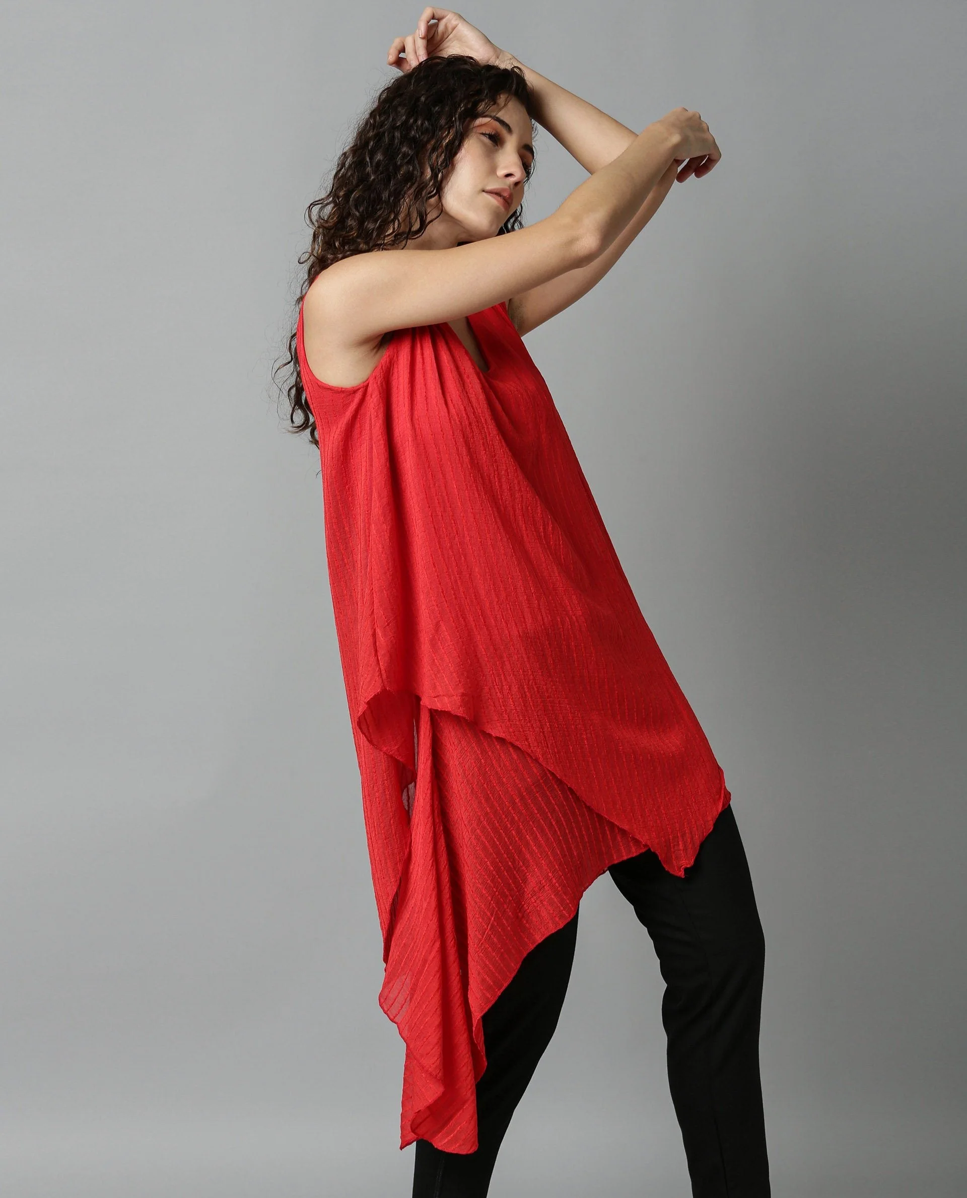 Rareism Women Cosmo Red Top Sleeveless
