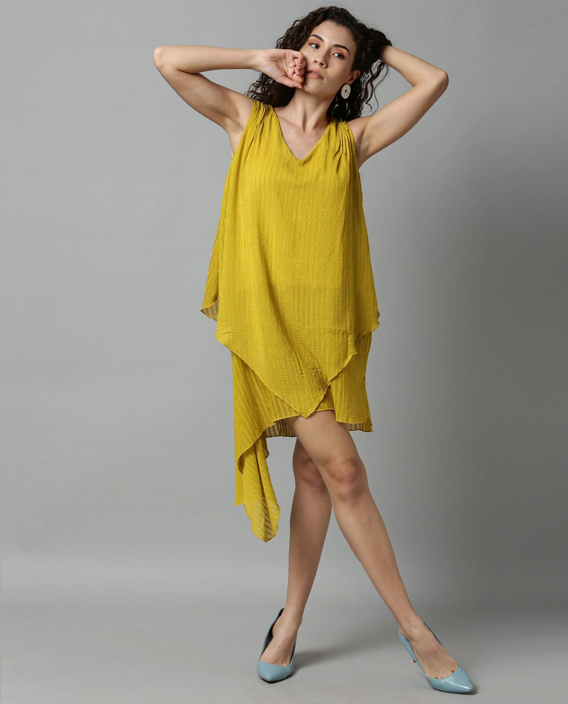 Rareism Women Cosmo Yellow Top Sleeveless - Image 5