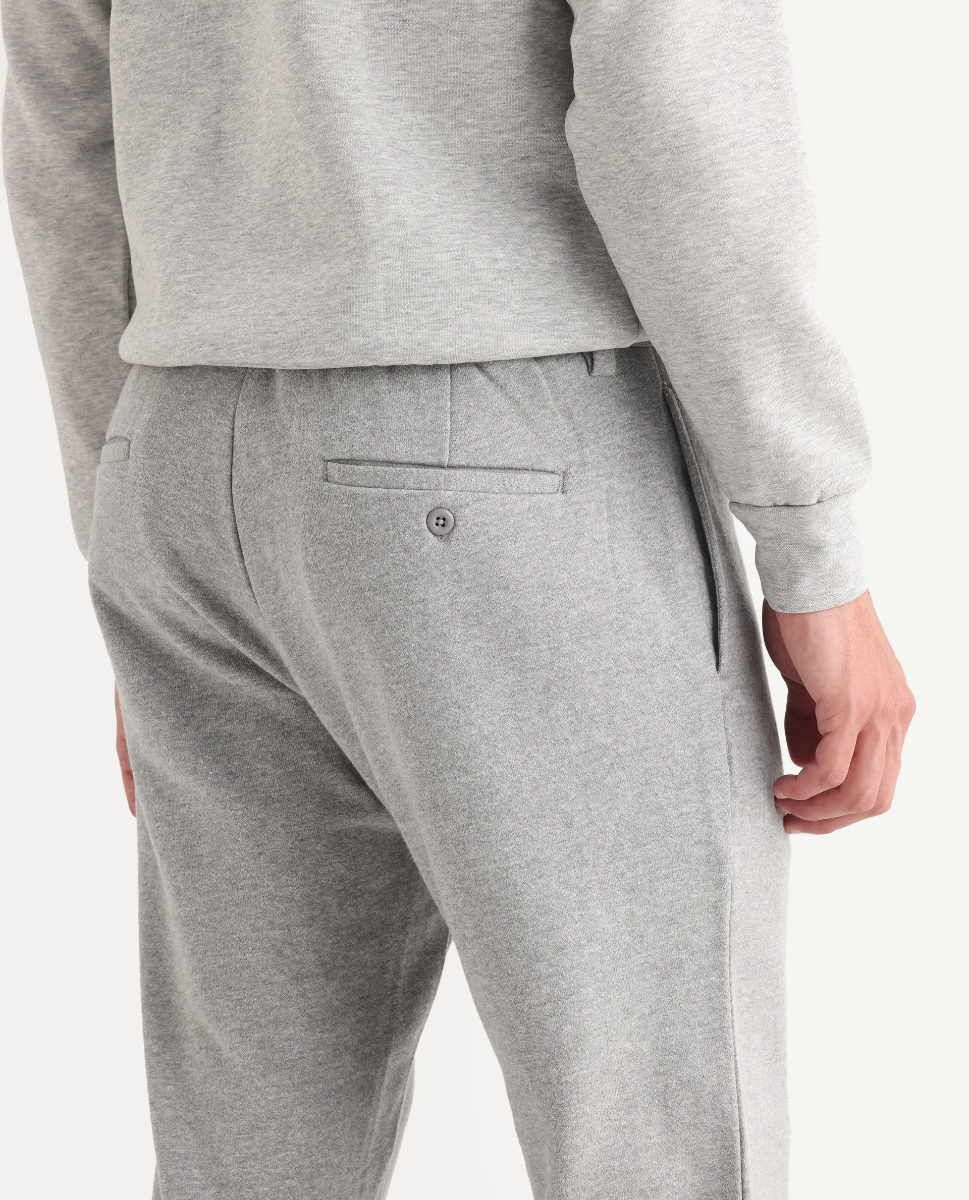 Rare Rabbit Men's Couver Grey Polyester Plain Relaxed Fit Track Pant - Image 5