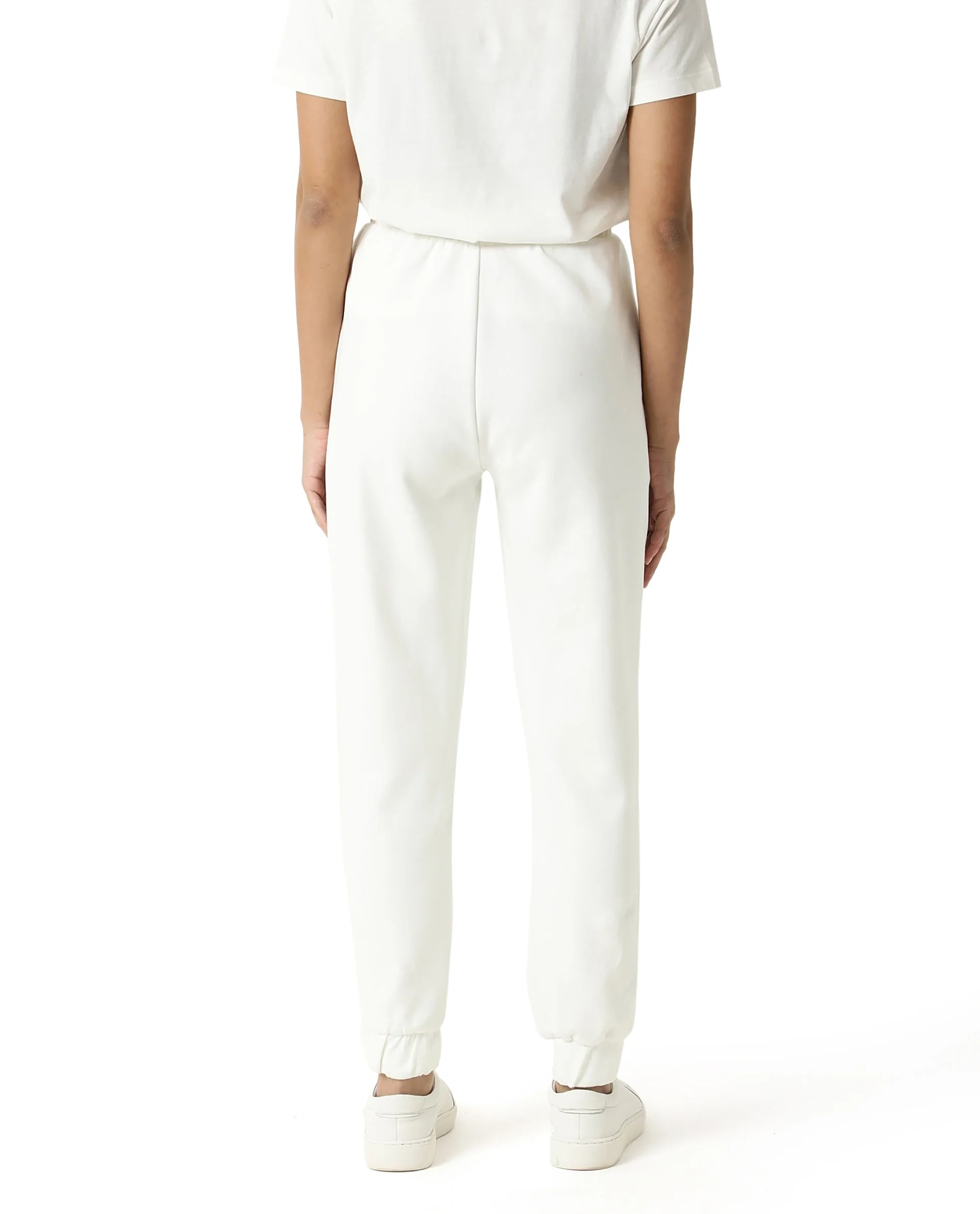 Rareism Women's Heavy Weight Interlock 340 Gsm Cotton Blend Plain Ankle Length Relaxed Fit Track Pant - Image 6