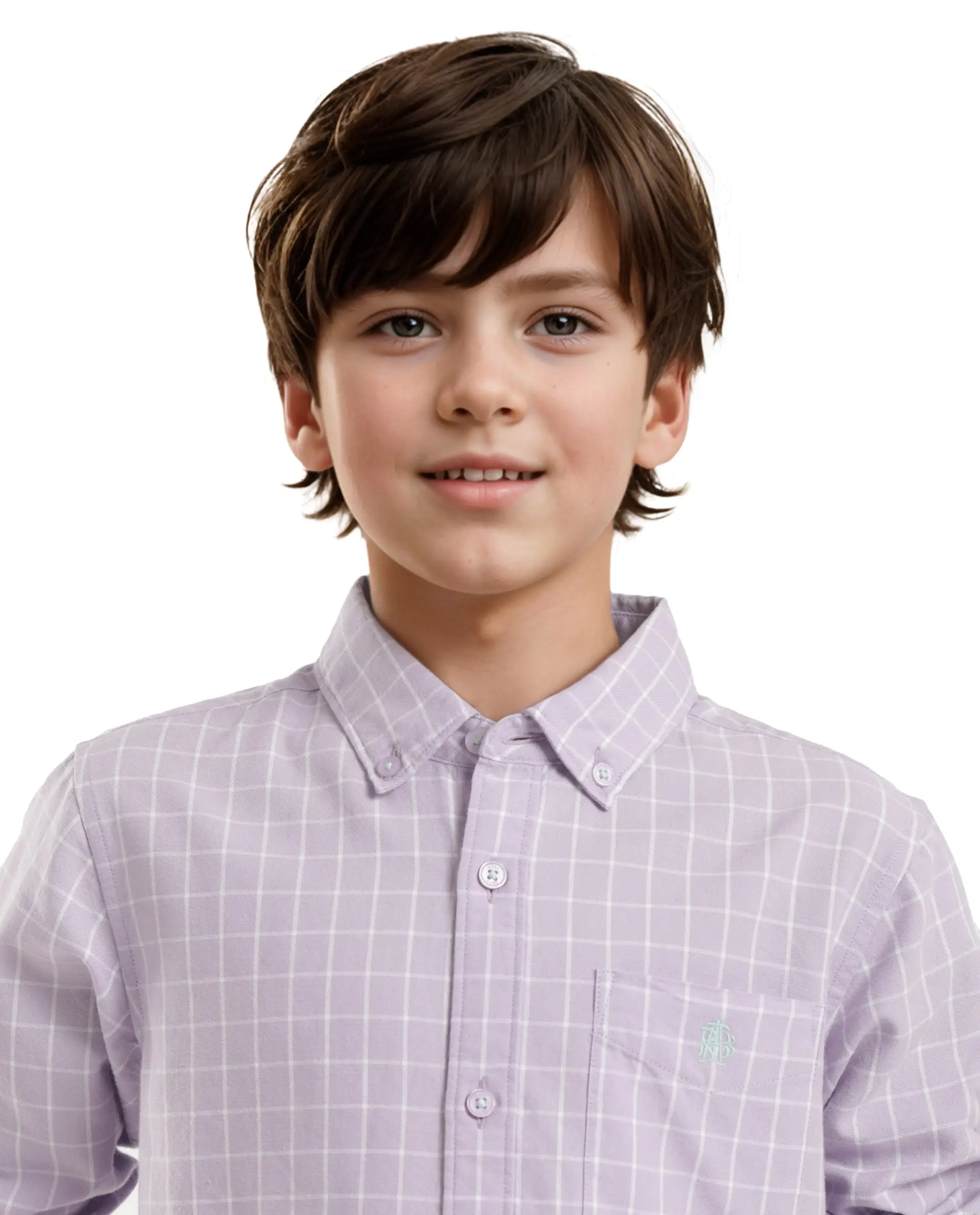 Rare Ones Kids Crew Purple Cotton Full Sleeves Button Down Collar Regular Fit Checked Shirt - Image 4