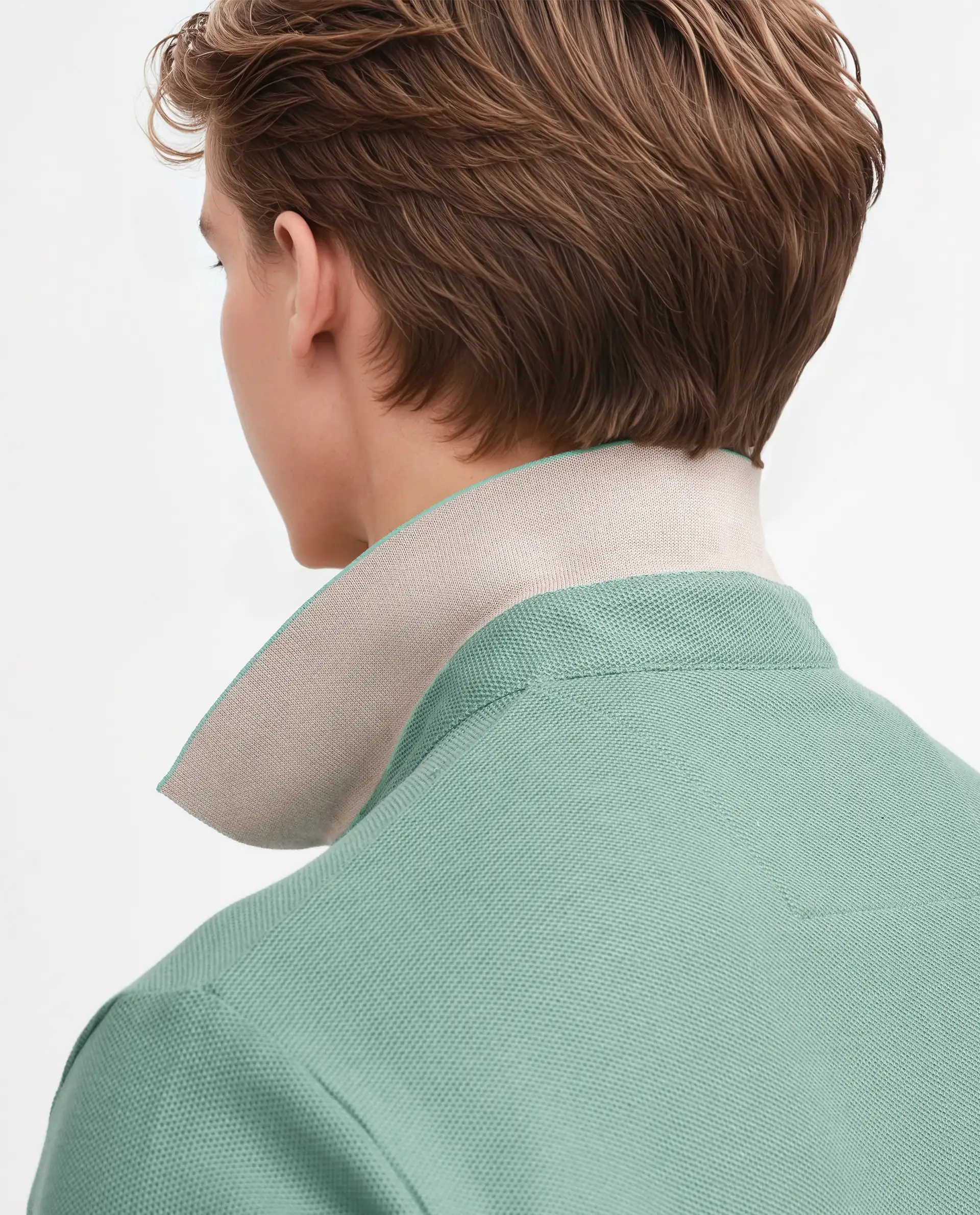 Rare Rabbit Men's Crin Light Green Cotton Plain Regular Fit Half Sleeve Polo - Image 3