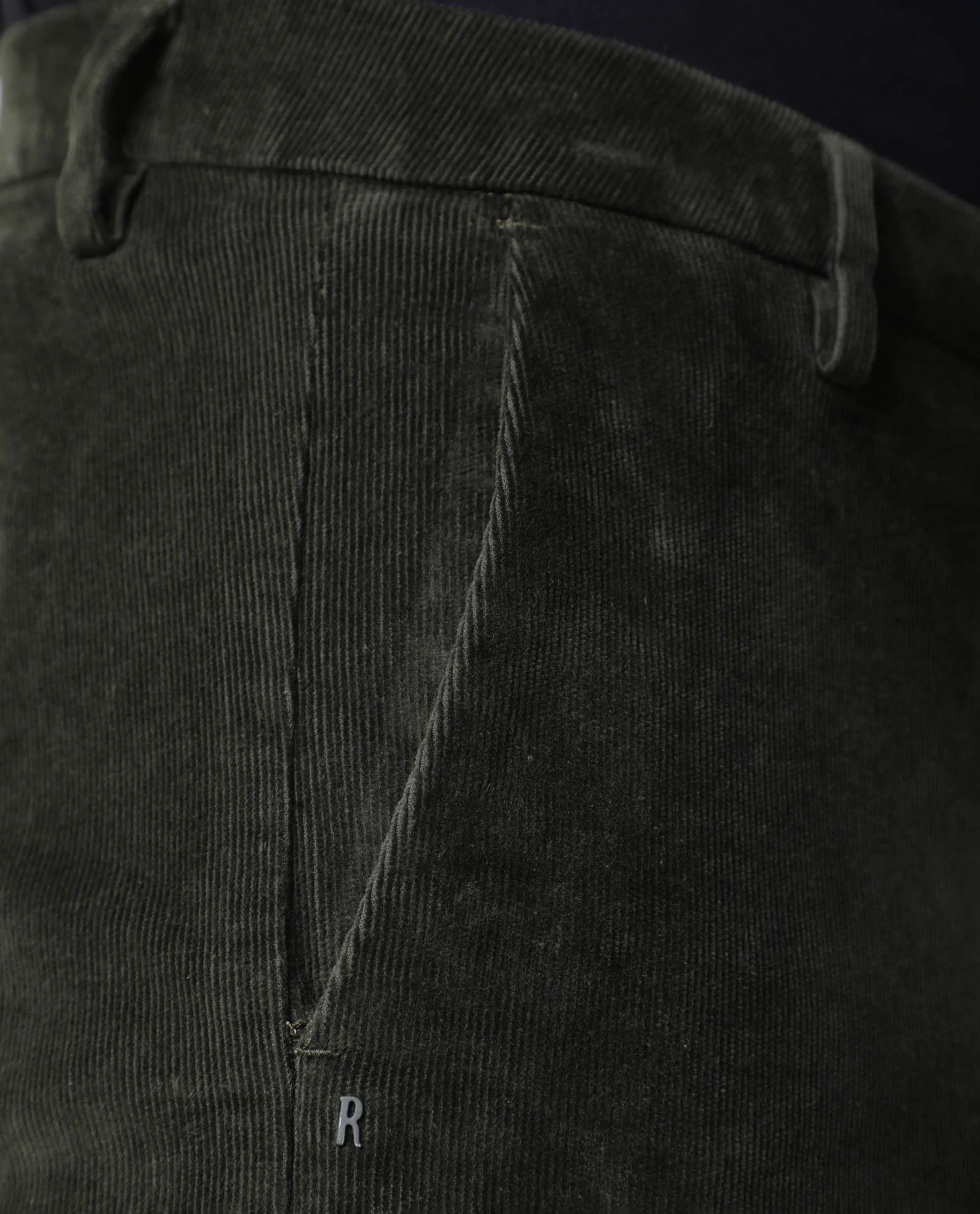 Rare Rabbit Men's Croc Green Cotton Plain Slim Fit Trouser - Image 2