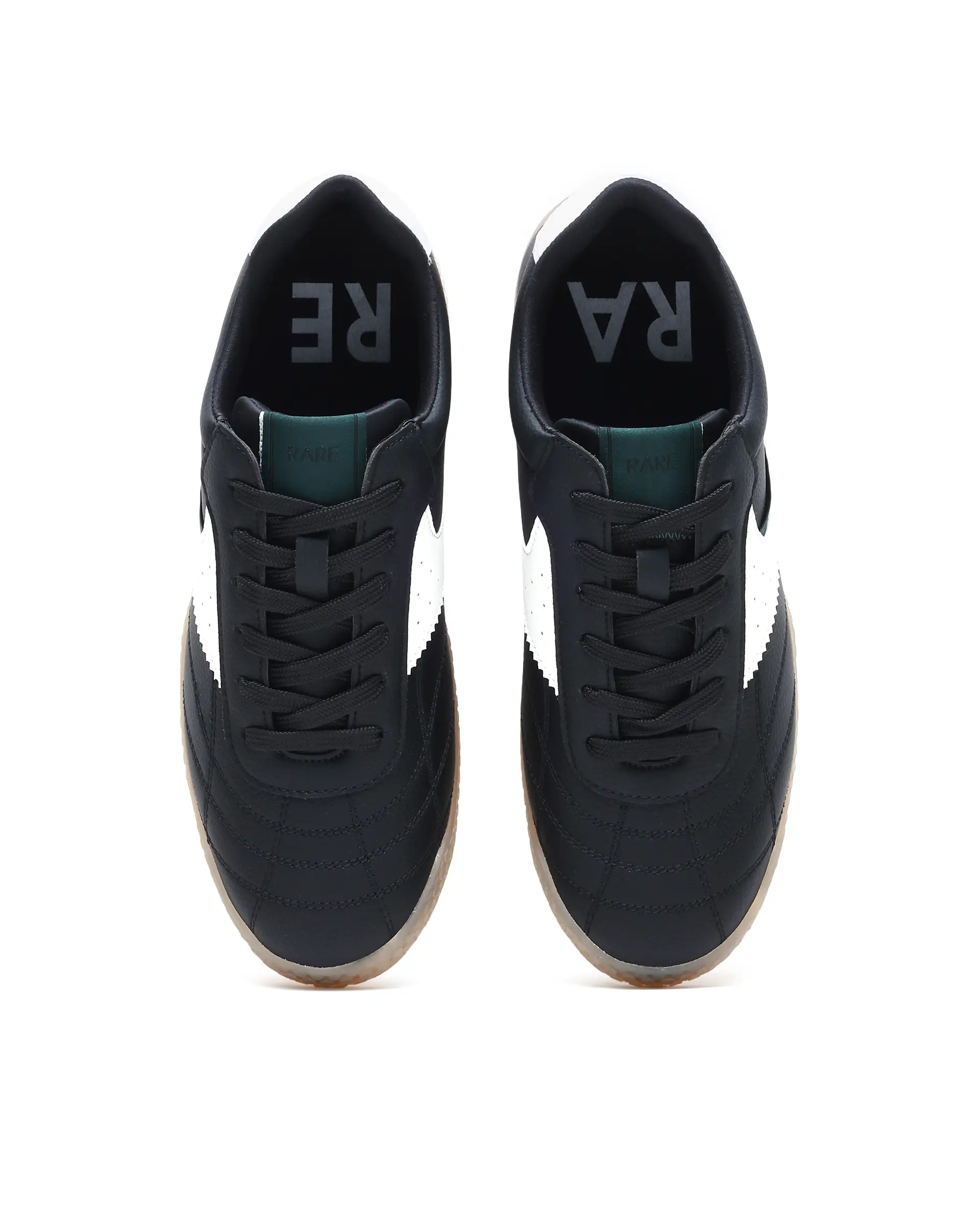 Rarez Men's Crock Black Micro Fiber Leather Sneaker - Image 2