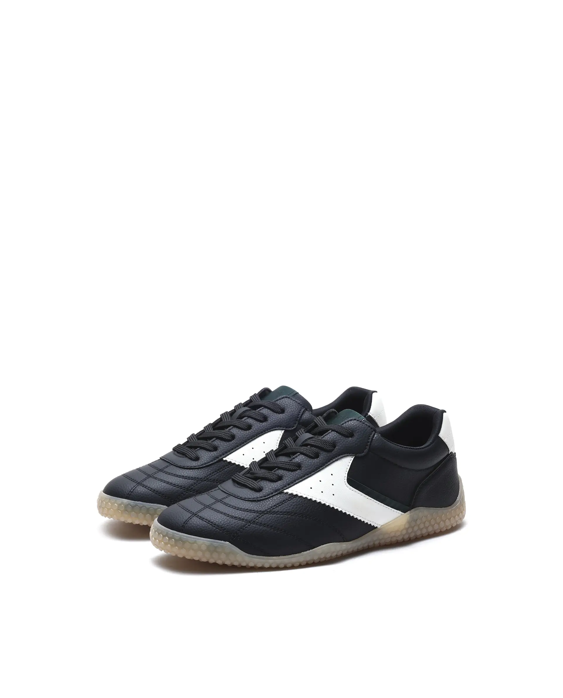Rarez Men's Crock Black Micro Fiber Leather Sneaker - Image 3
