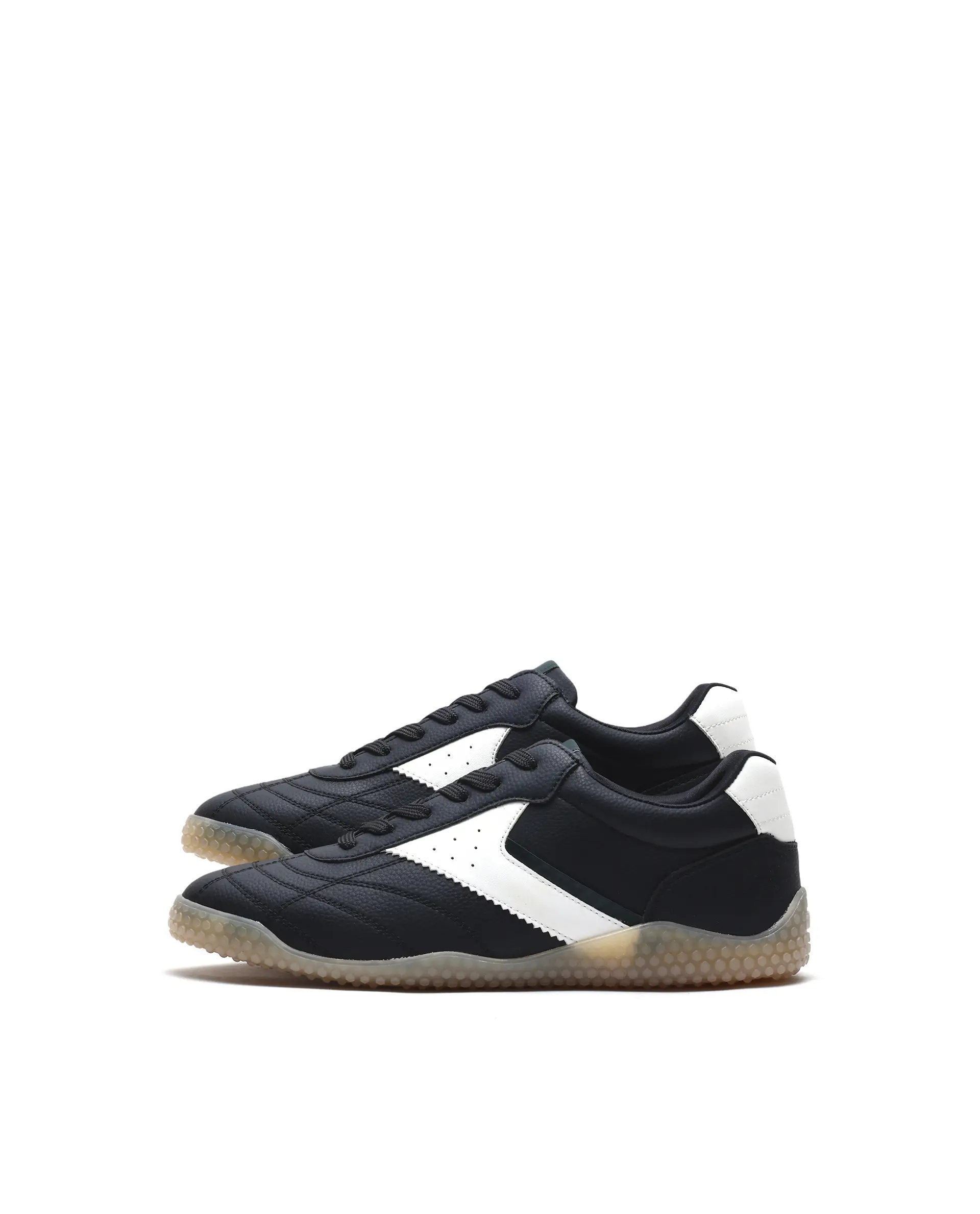 Rarez Men's Crock Black Micro Fiber Leather Sneaker - Image 4