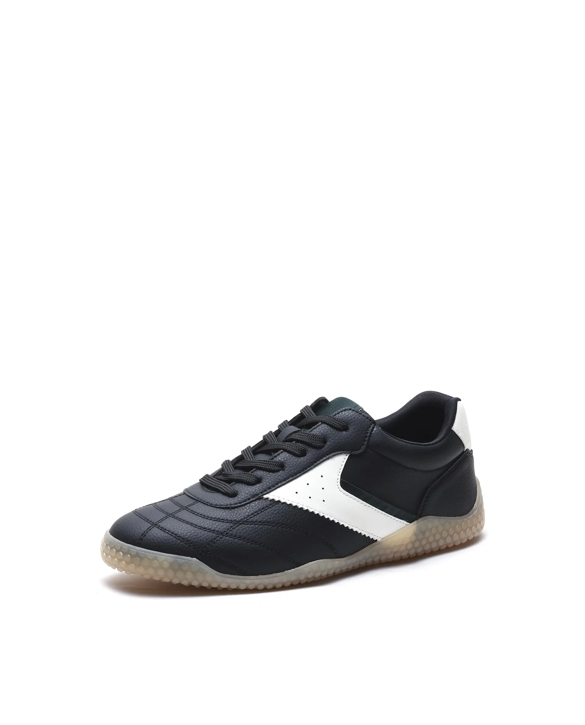 Rarez Men's Crock Black Micro Fiber Leather Sneaker - Image 7