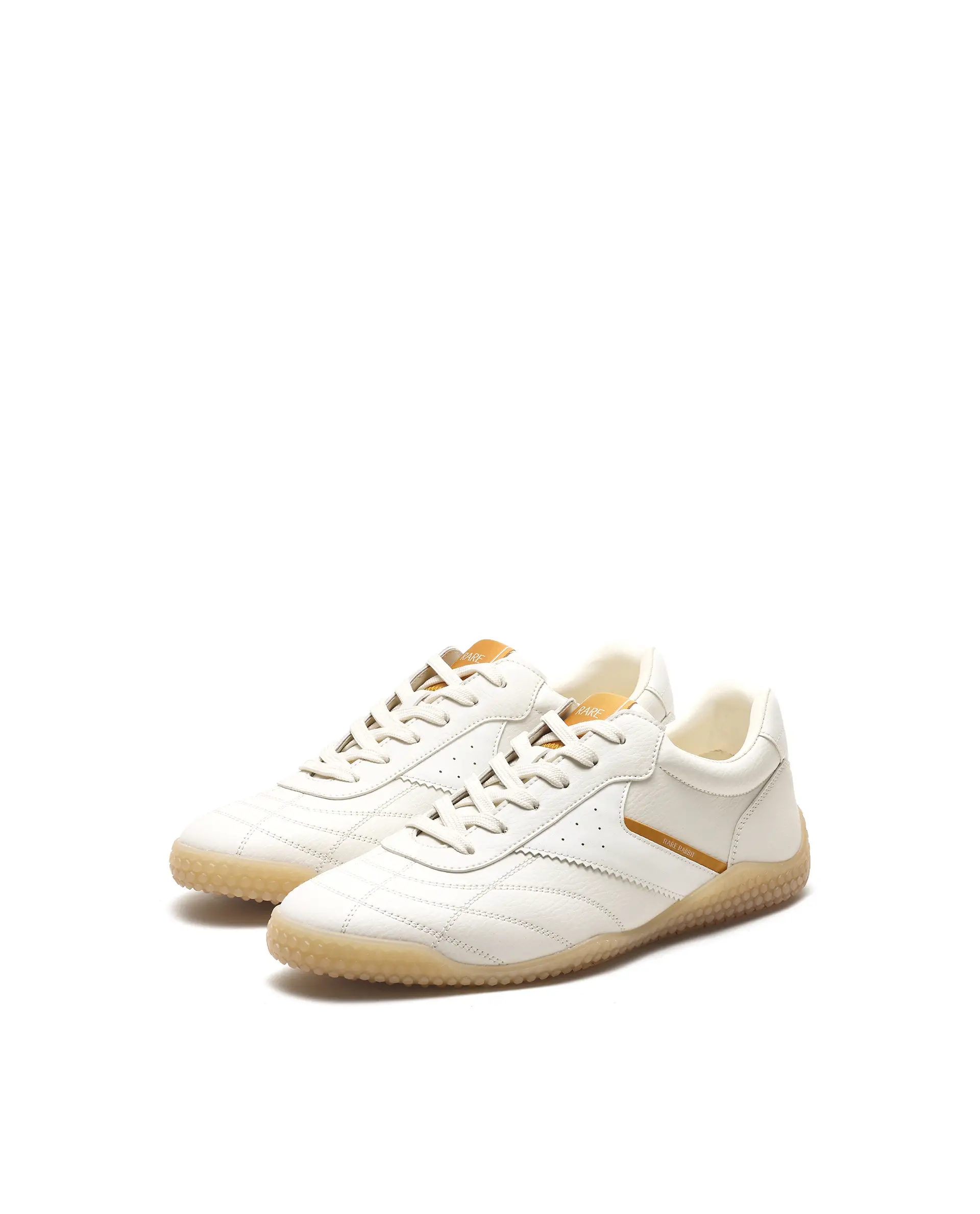 Rarez Men's Crock Light Beige Micro Fiber Leather Sneaker - Image 3