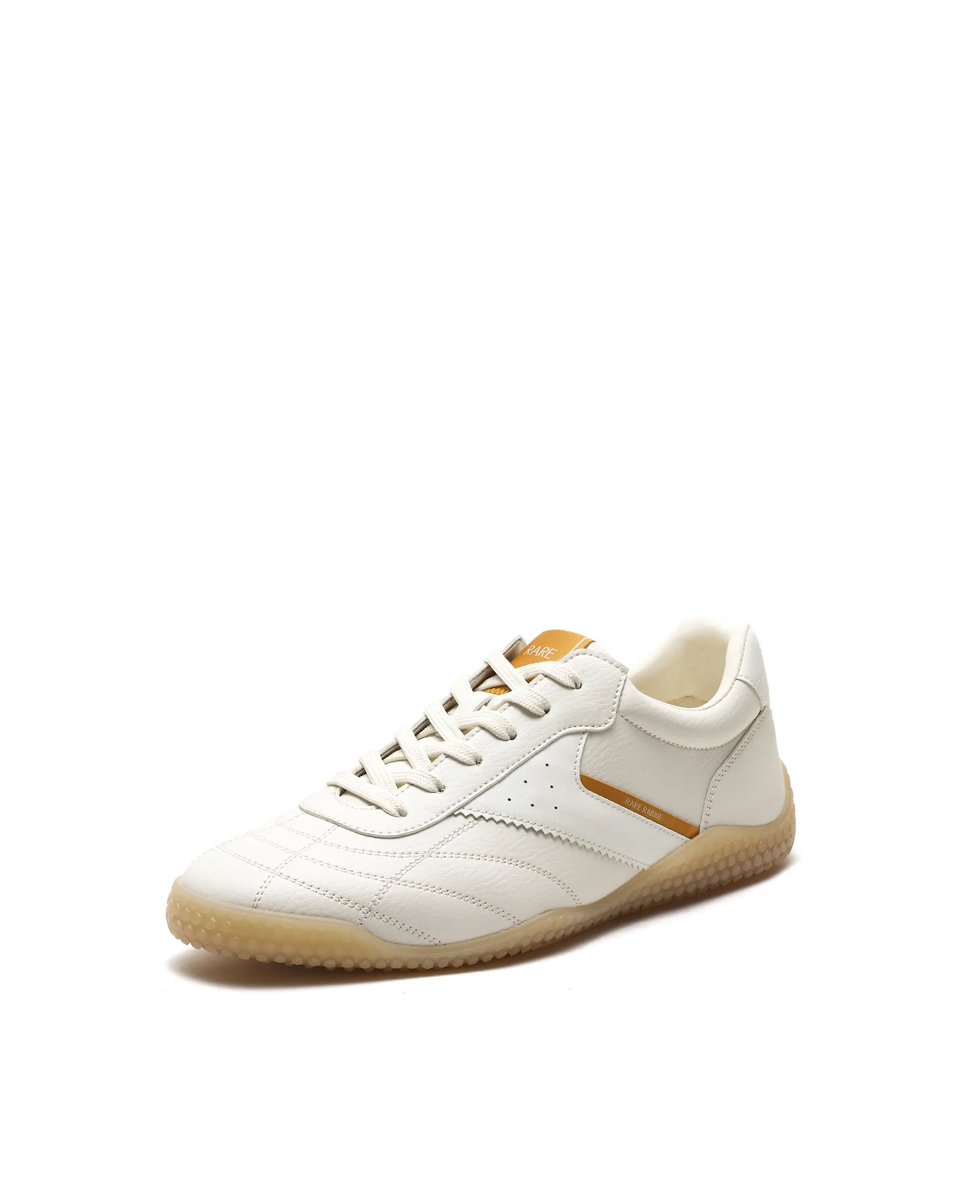 Rarez Men's Crock Light Beige Micro Fiber Leather Sneaker - Image 4