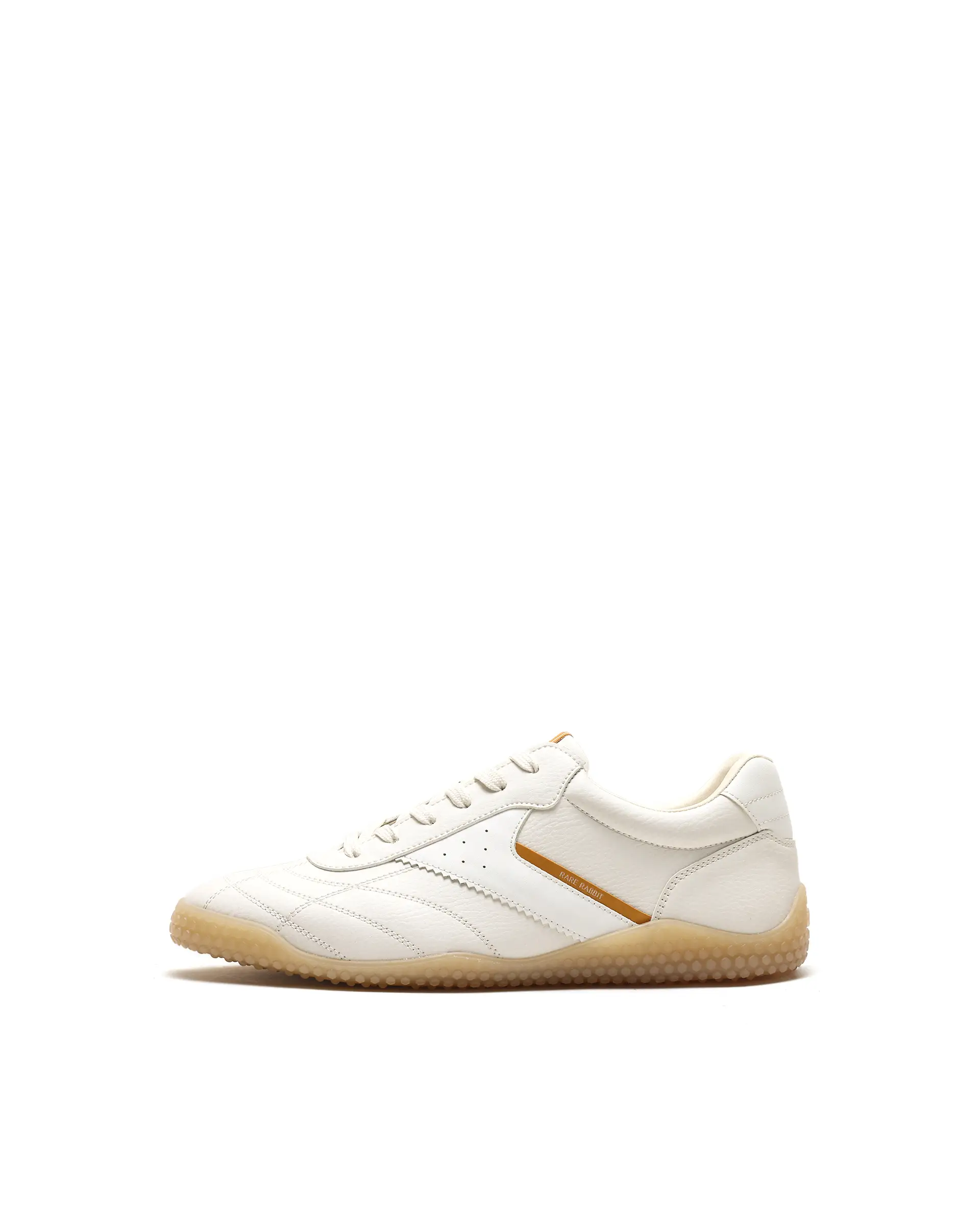 Rarez Men's Crock Light Beige Micro Fiber Leather Sneaker - Image 6