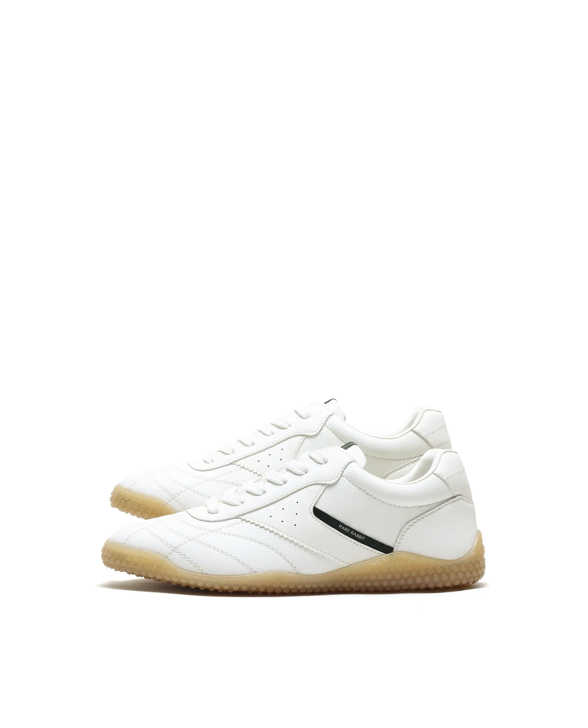 Rarez Men's Crock White Micro Fiber Leather Sneaker - Image 4