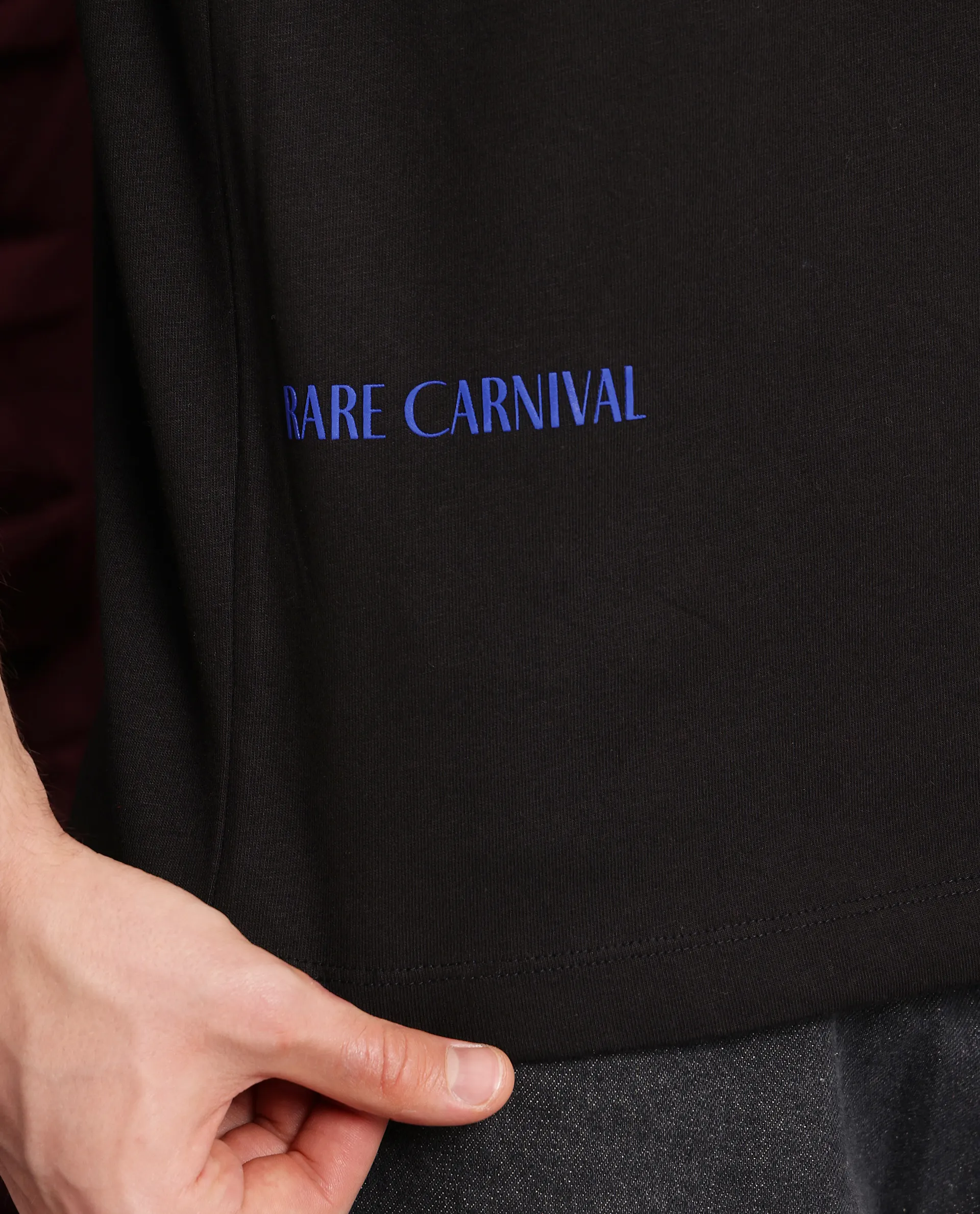 Rare Rabbit Men's Cruzo Black Cotton Graphic Print Oversized Fit Half Sleeve Crew Neck T-Shirt - Image 8