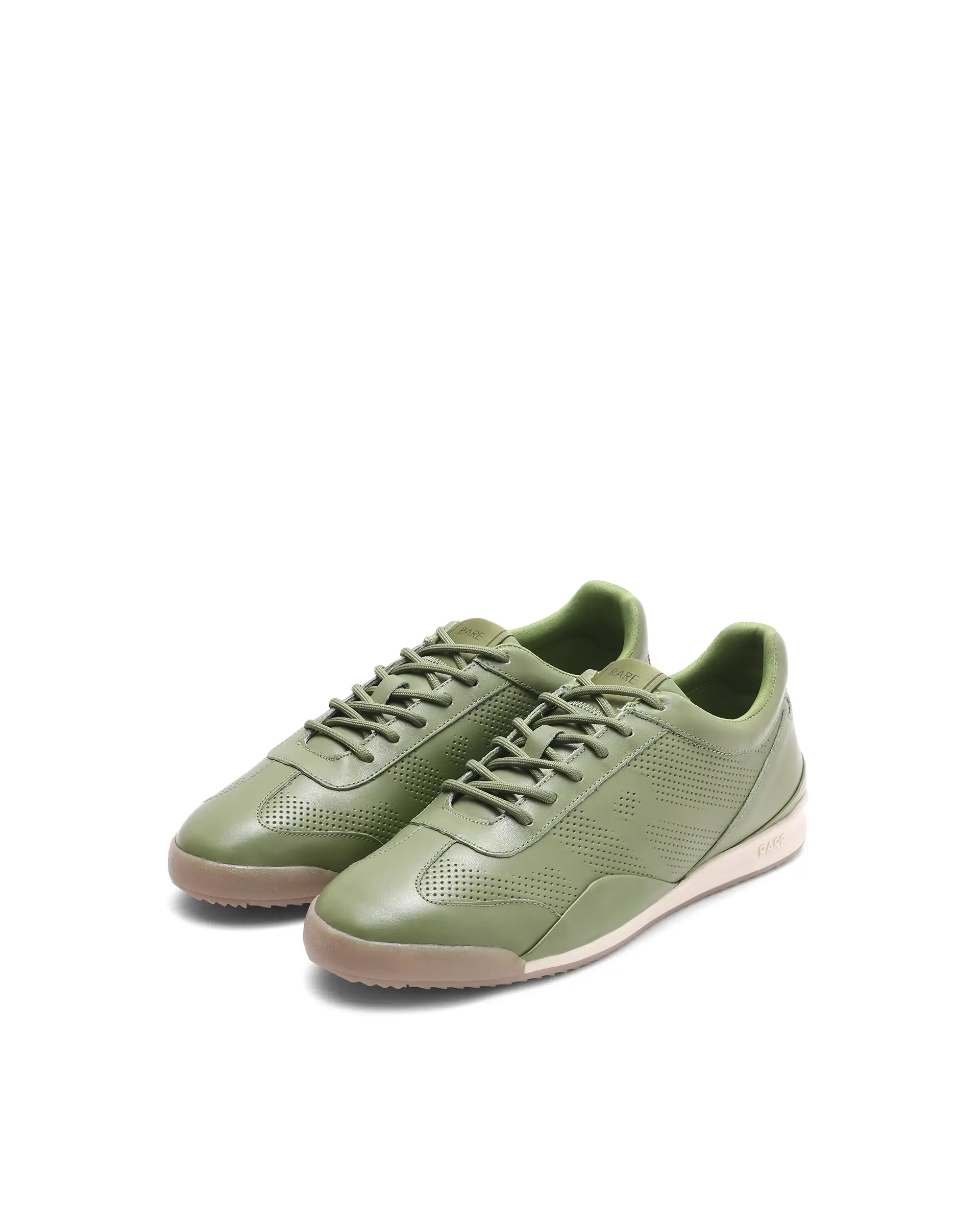 Rare Rabbit Men's Cryon Matcha Leather Sneaker - Image 2
