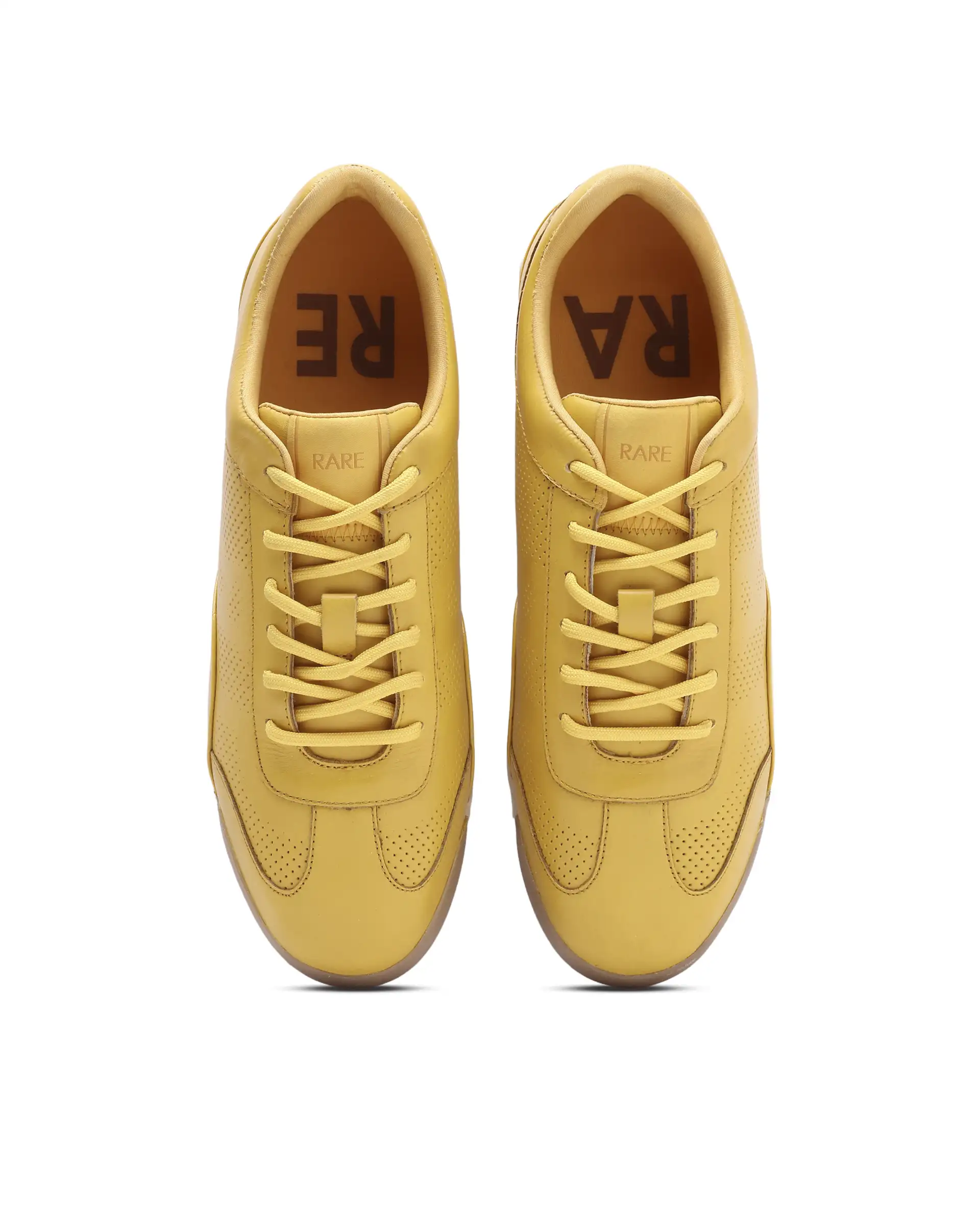 Rare Rabbit Men's Cryon Yellow Leather Sneaker - Image 3