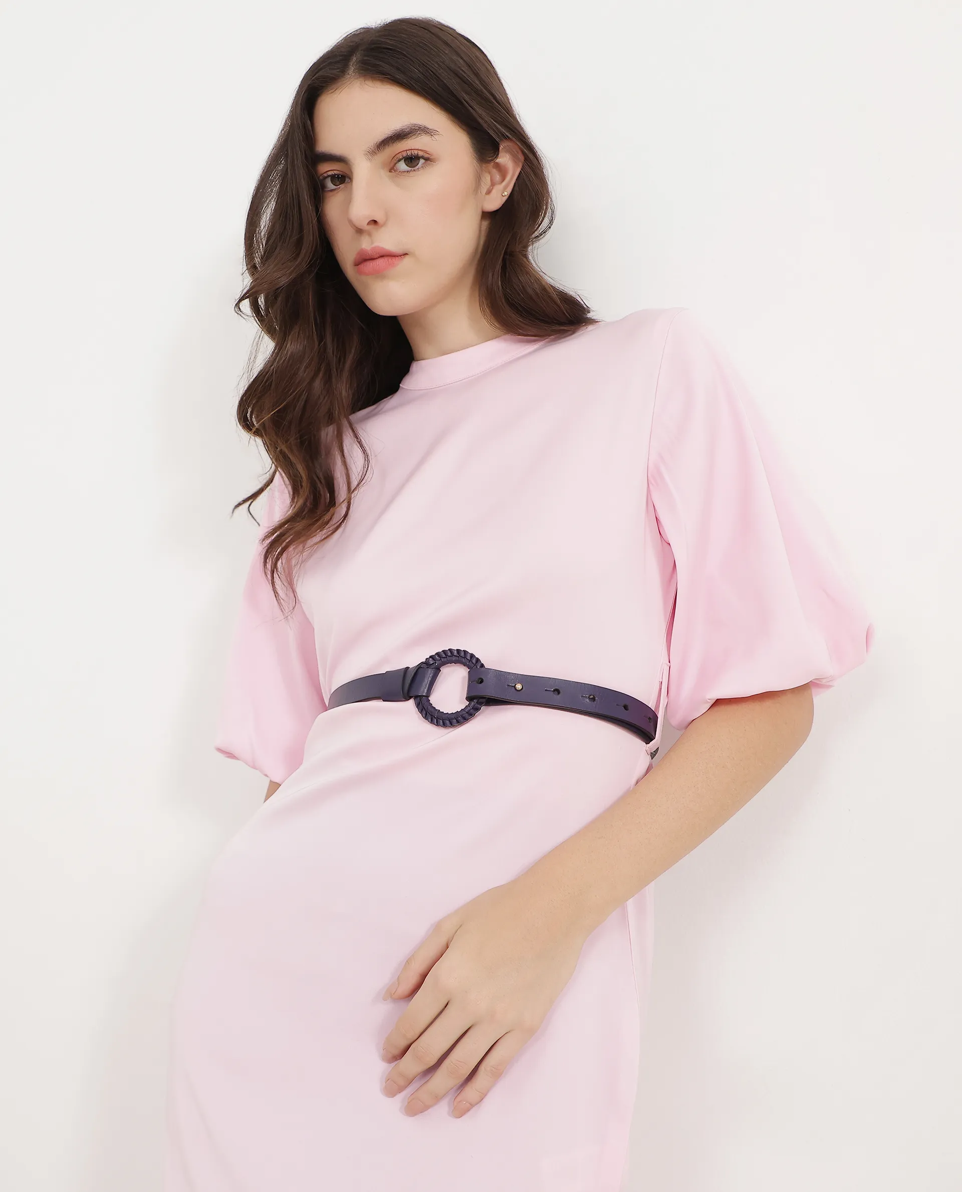 Rareism Women Crystal Navy Belt - Image 2