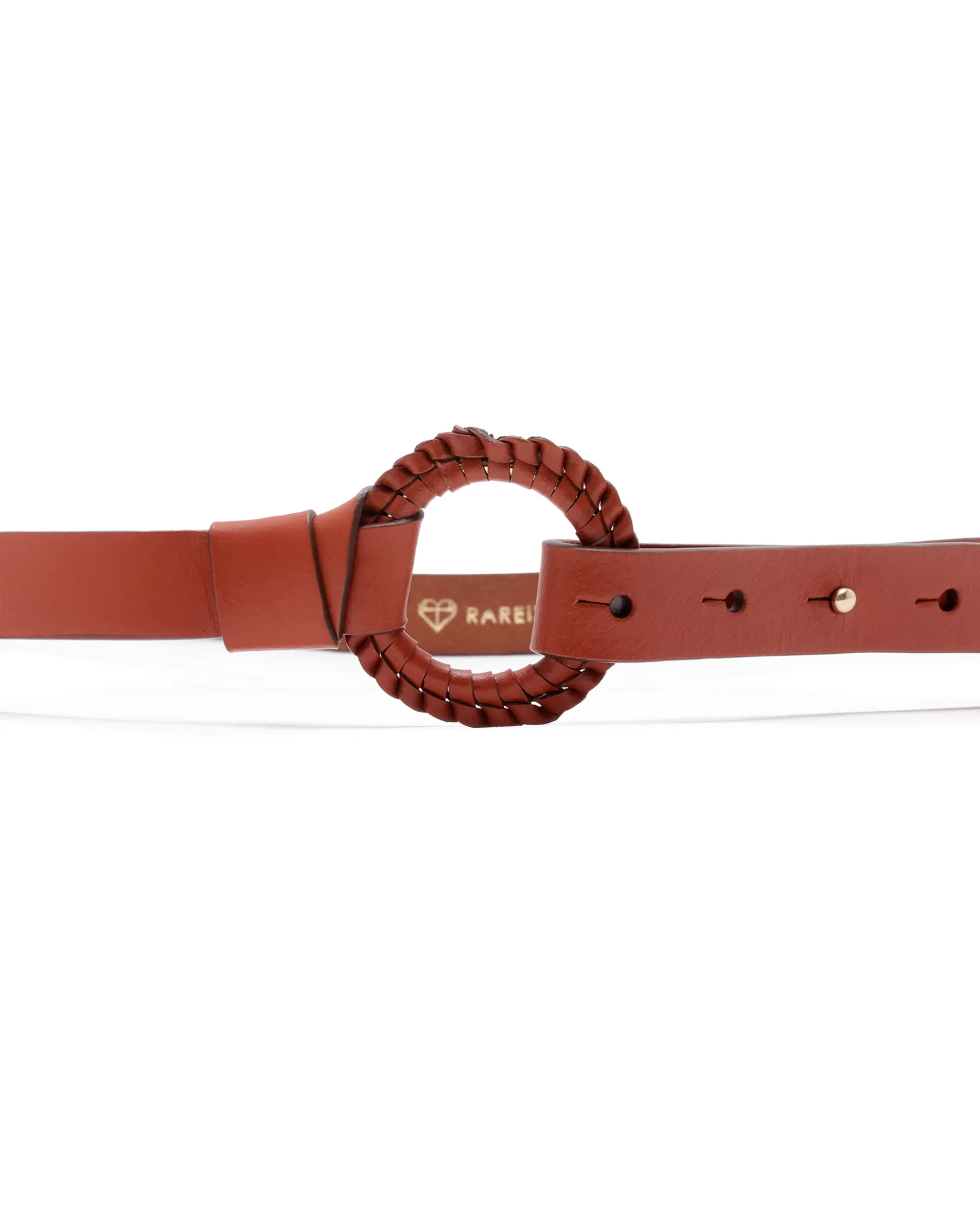 Rareism Women Crystal Tan Belt - Image 2