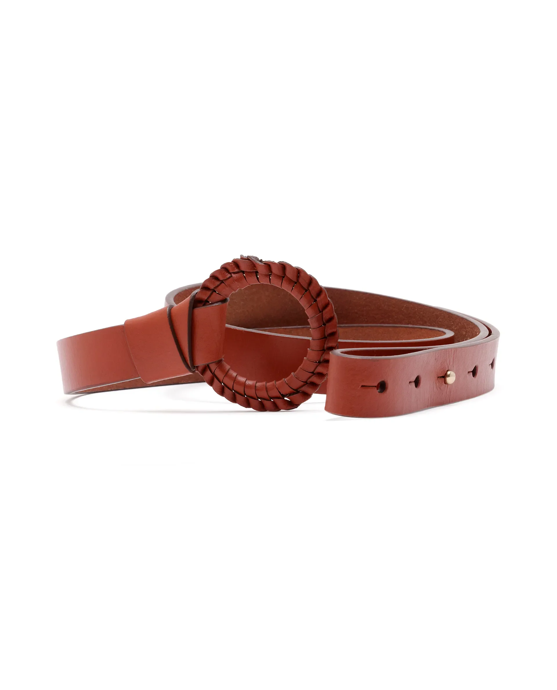 Rareism Women Crystal Tan Belt - Image 3