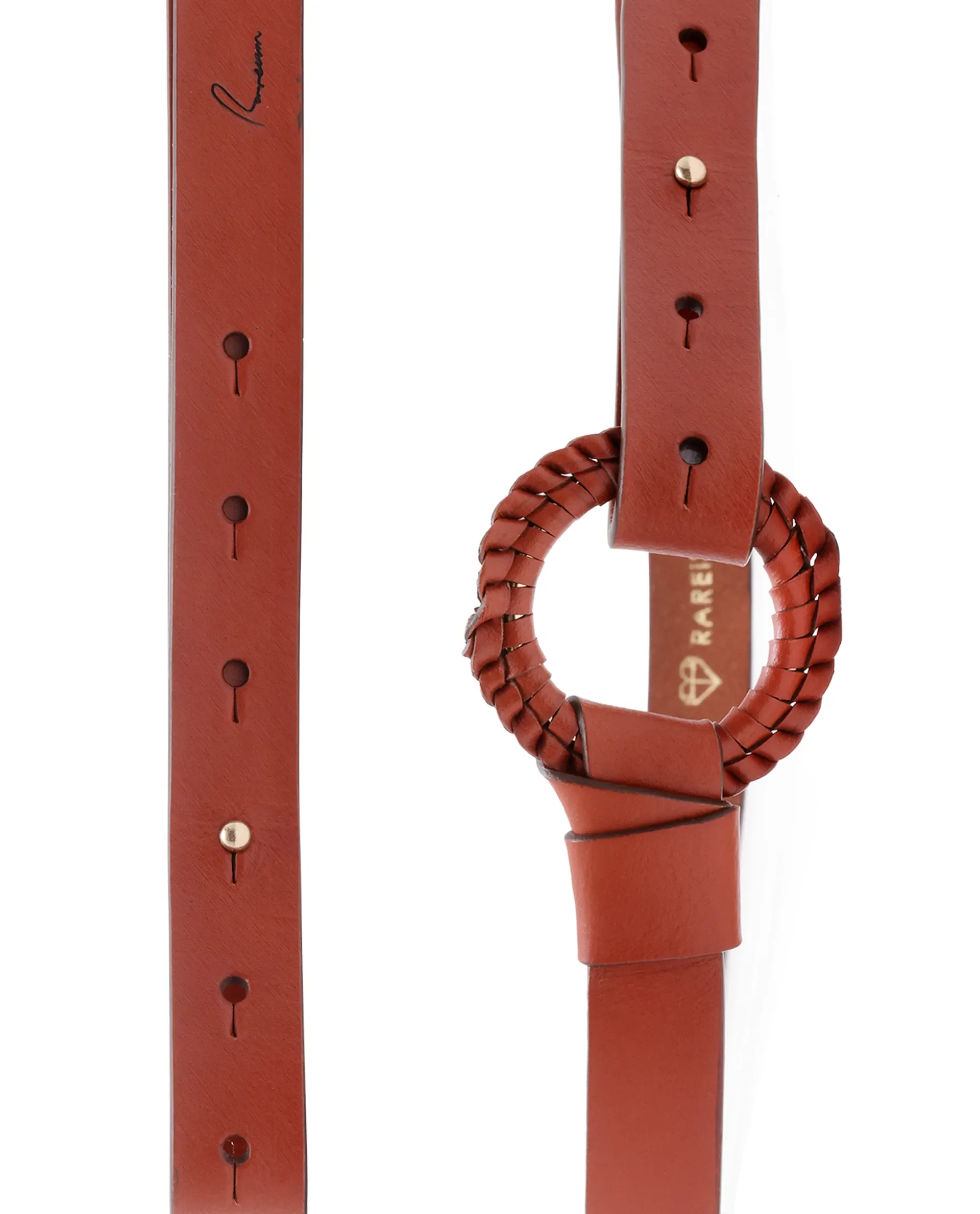 Rareism Women Crystal Tan Belt - Image 4