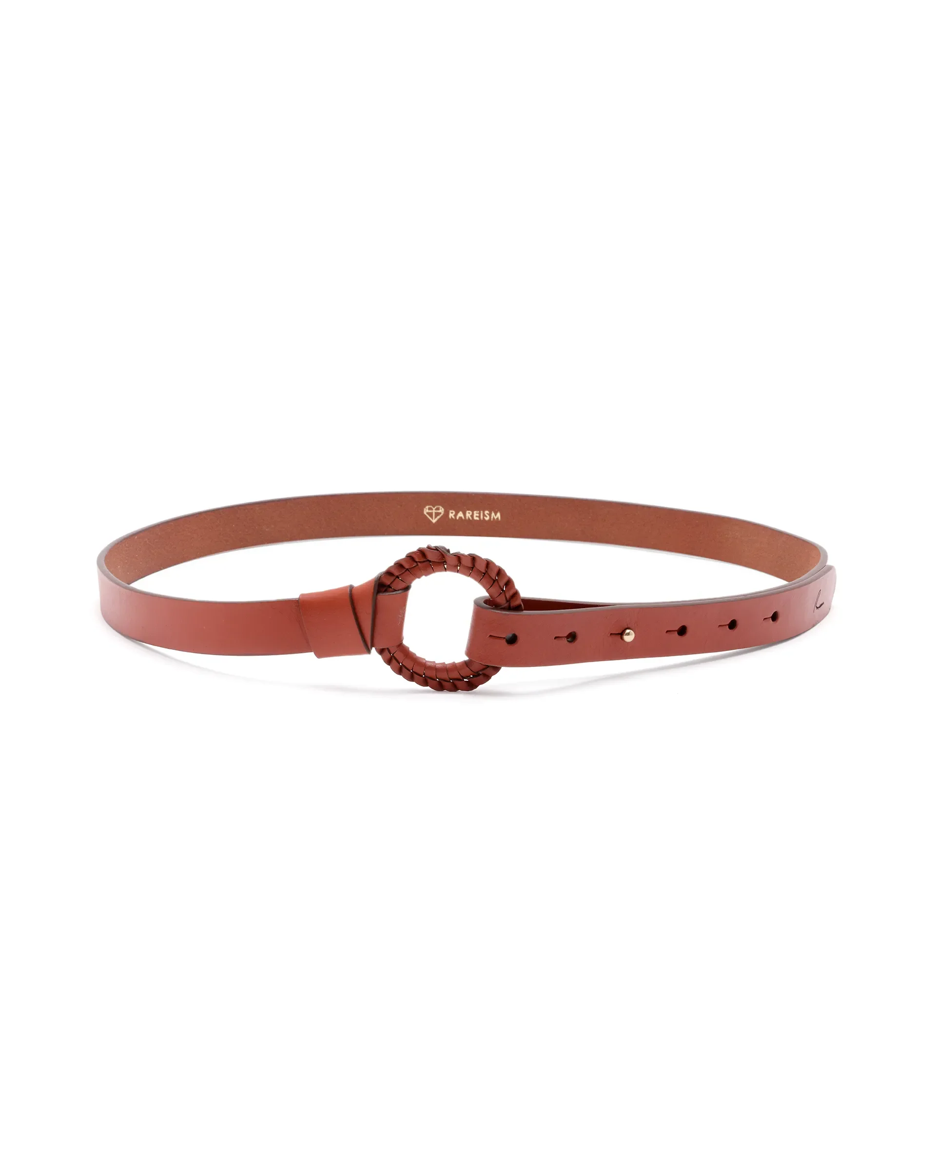 Rareism Women Crystal Tan Belt - Image 5