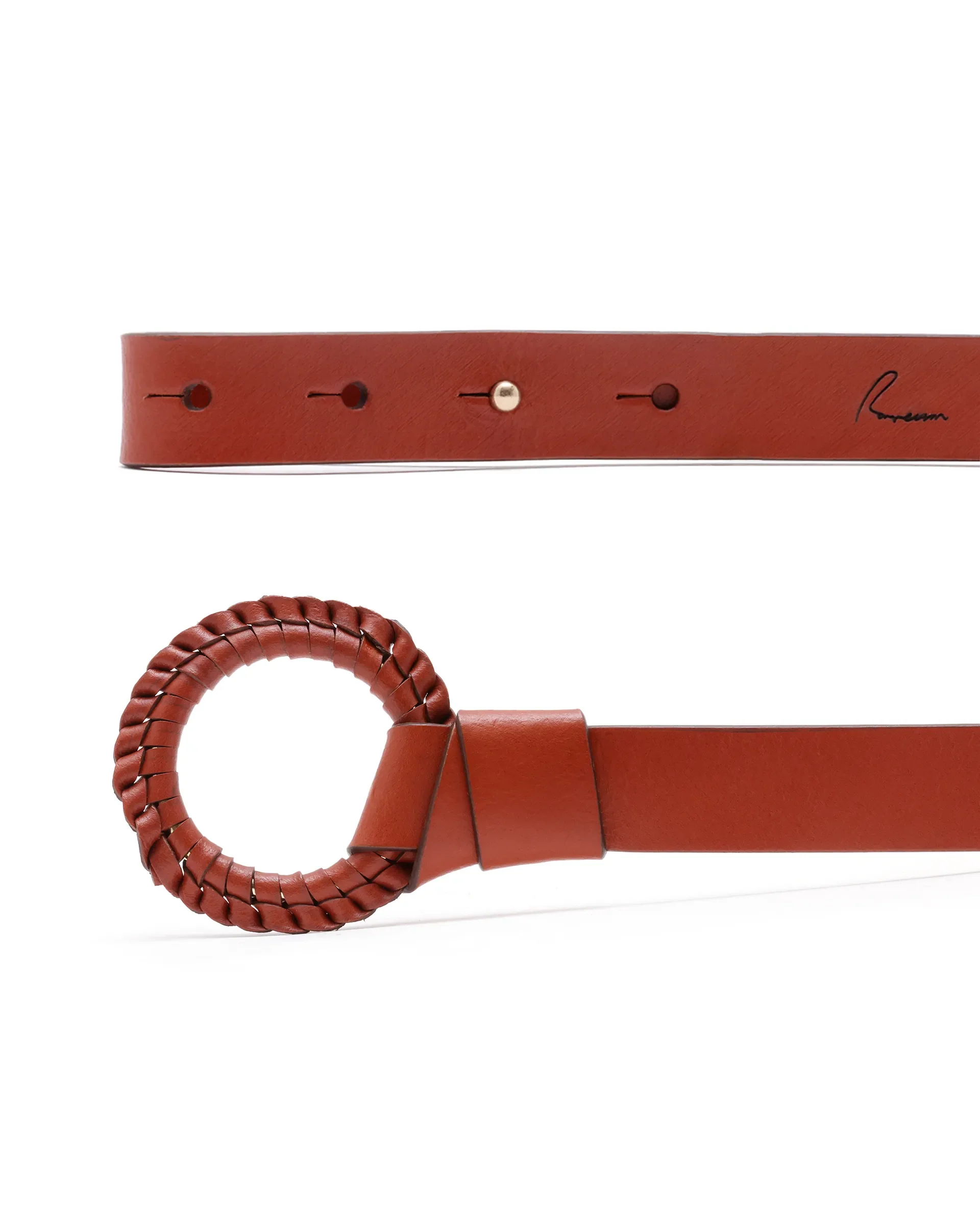 Rareism Women Crystal Tan Belt - Image 7