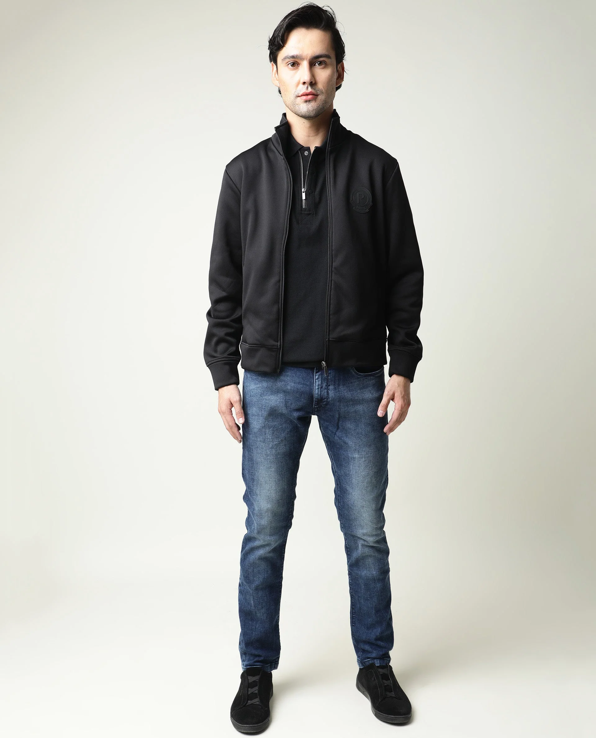 Rare Rabbit Men's Cube Blue Cotton Plain Hawk Slim Fit Jeans - Image 8