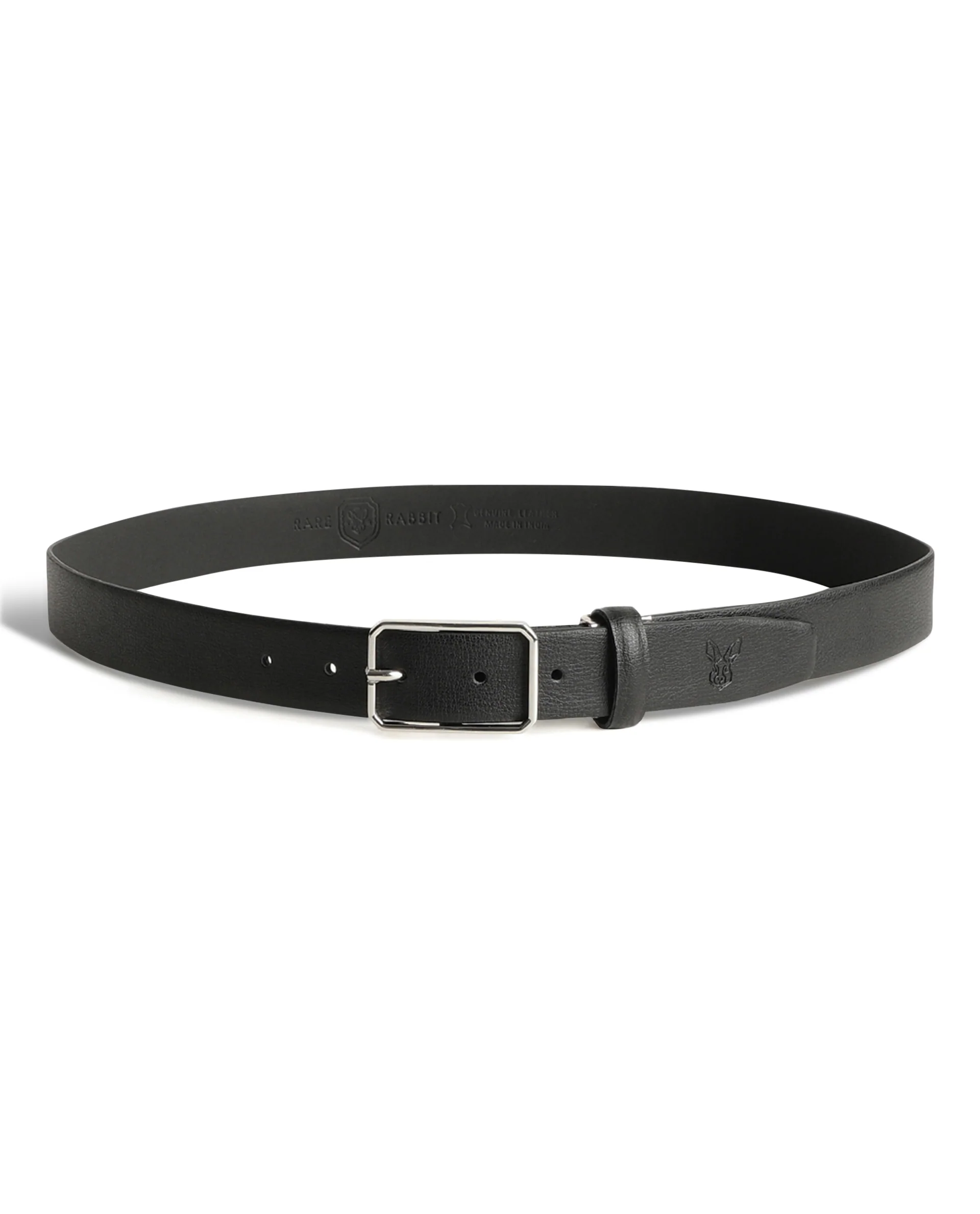Rare Rabbit Men's Cult Black Belt Leather - Image 3
