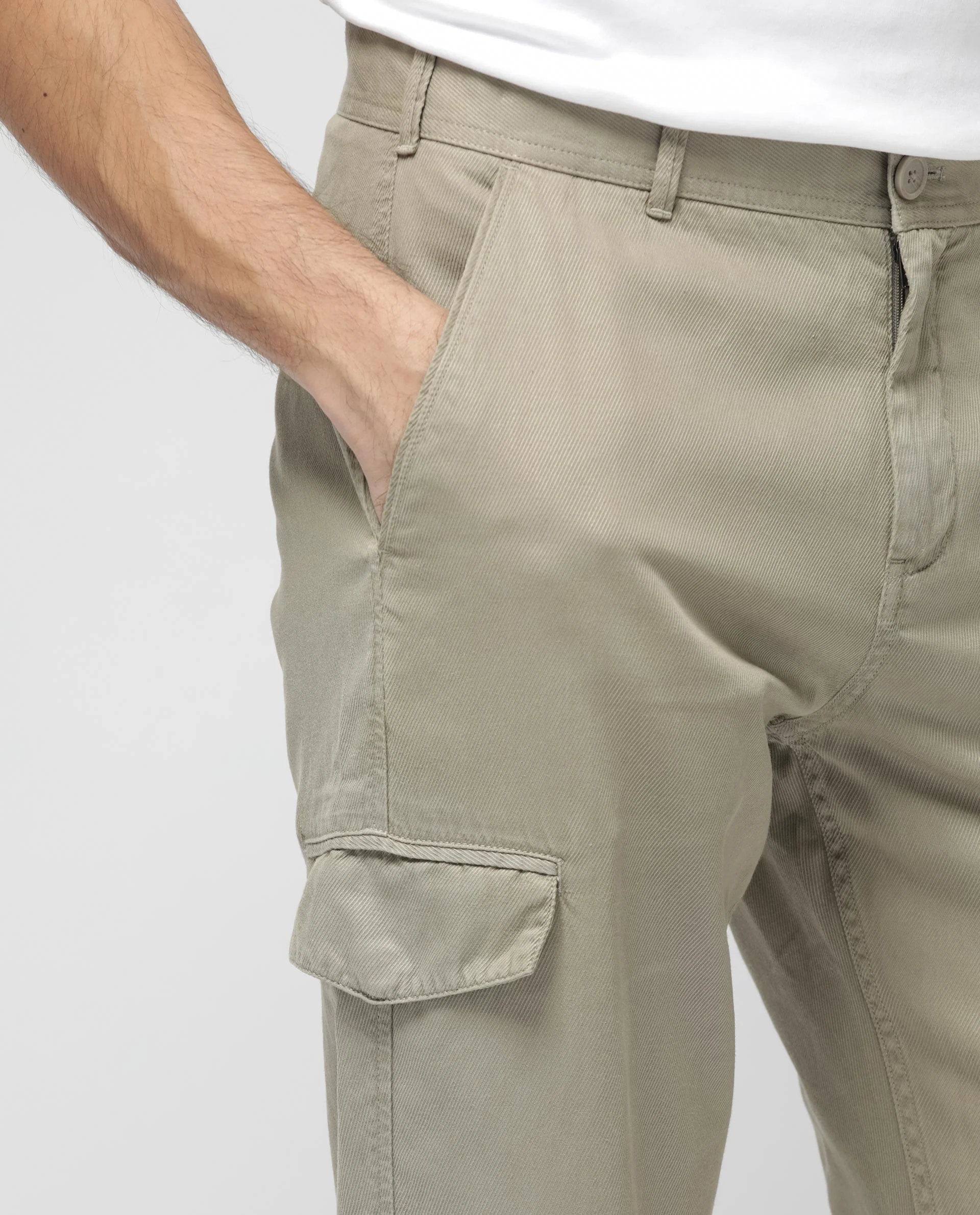 Rare Rabbit Men's Curon Pastel Green Cotton Plain Regular Fit Trouser - Image 5