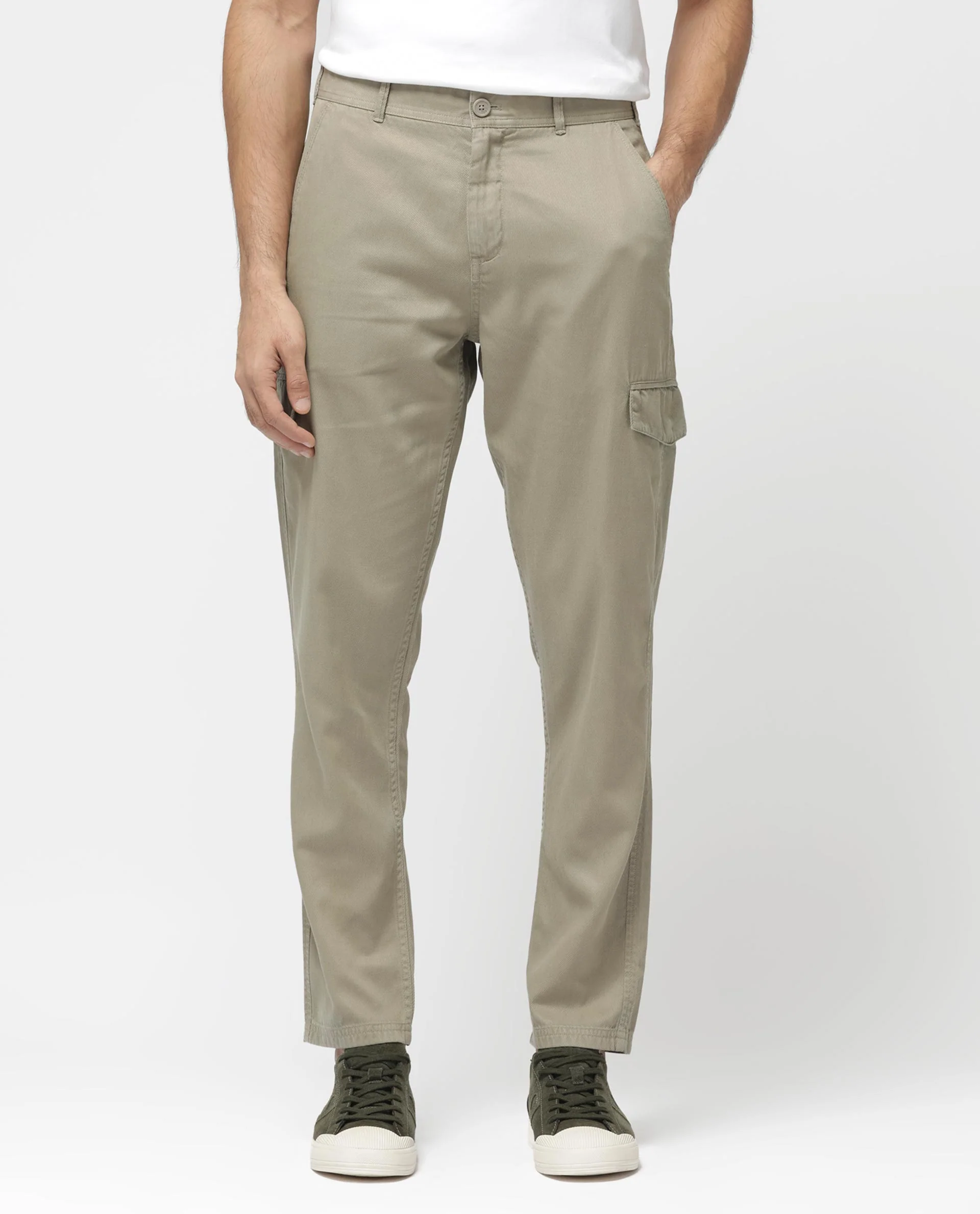 Rare Rabbit Men's Curon Pastel Green Cotton Plain Regular Fit Trouser - Image 7
