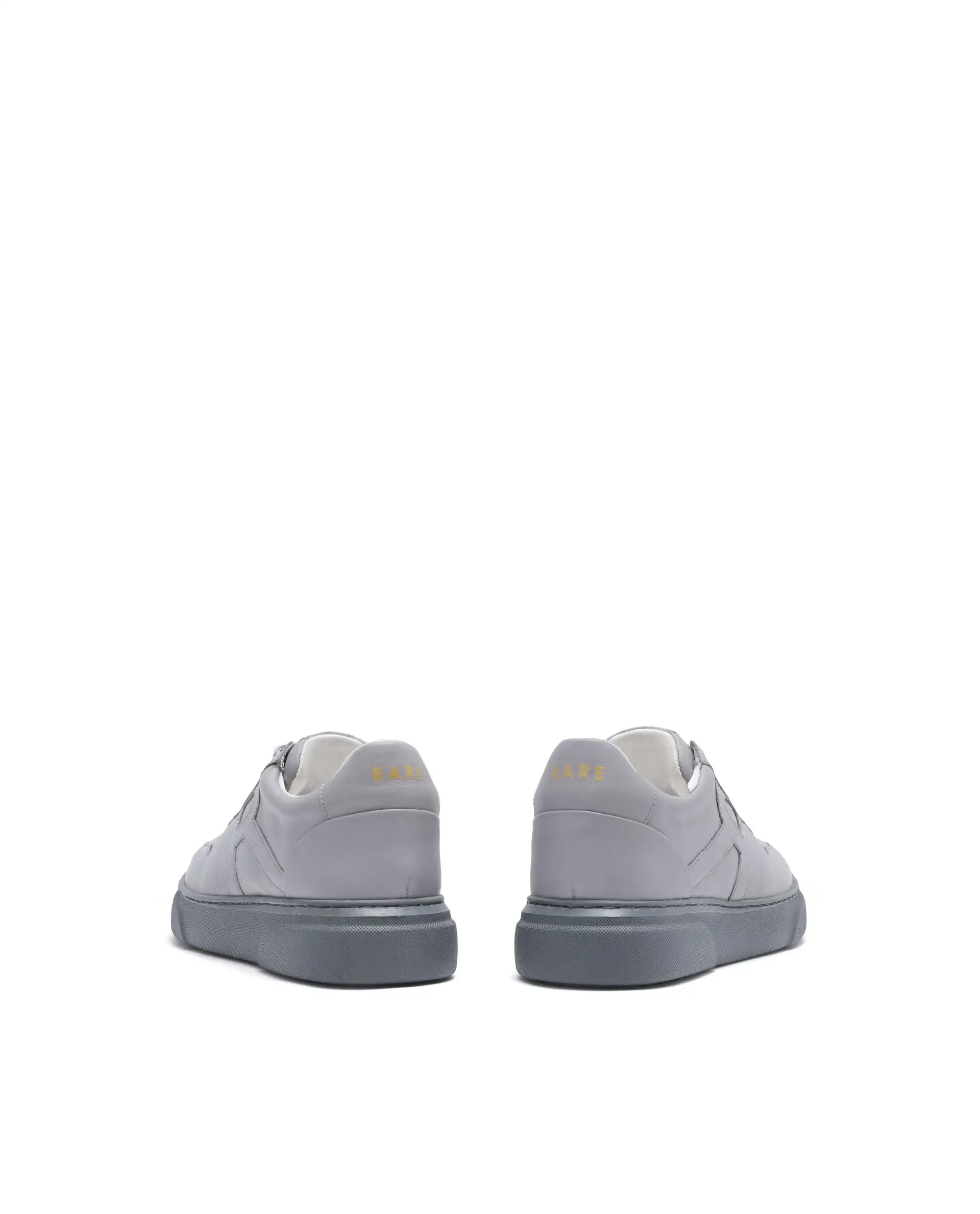 Rare Rabbit Men's Cygnus Grey Genuine Leather Monotone Low-Top Lace-Up Branded Sneaker Shoes - Image 6