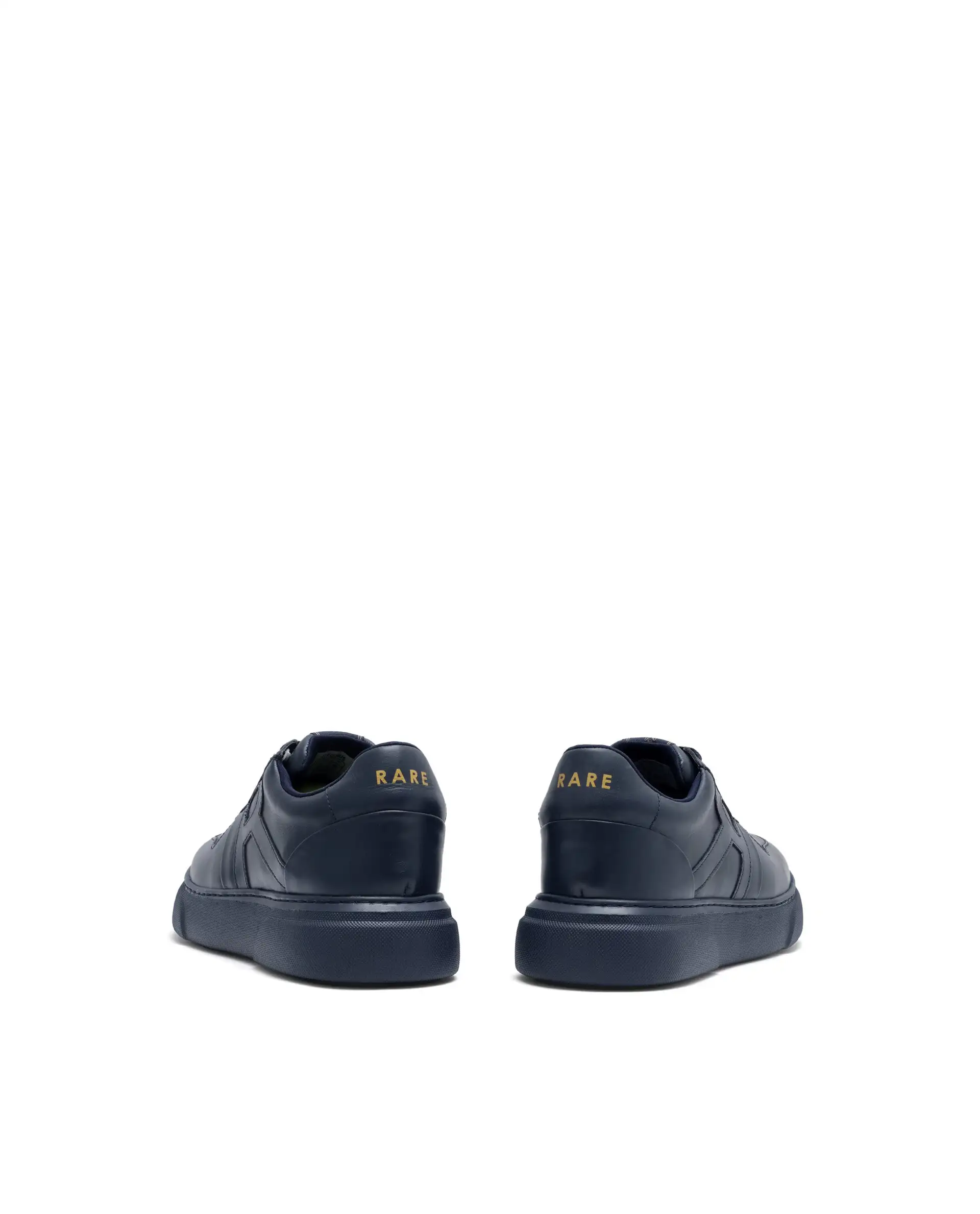 Rare Rabbit Men's Cygnus Navy Genuine Leather Monotone Low-Top Lace-Up Branded Sneaker Shoes - Image 6