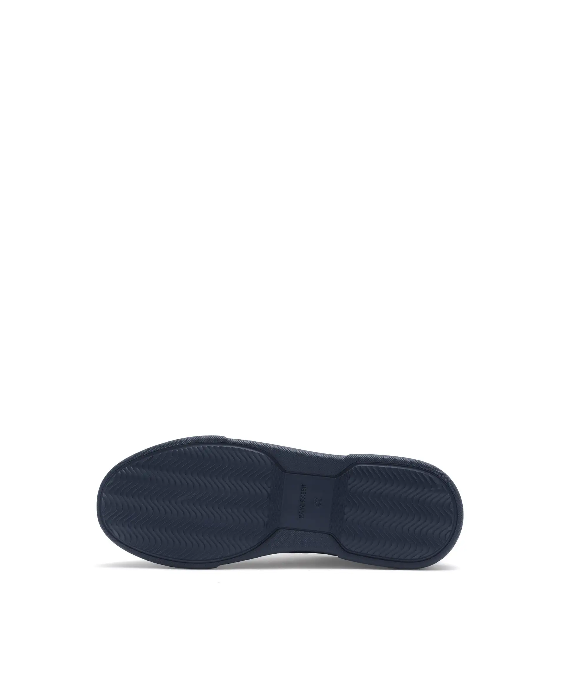 Rare Rabbit Men's Cygnus Navy Genuine Leather Monotone Low-Top Lace-Up Branded Sneaker Shoes - Image 7