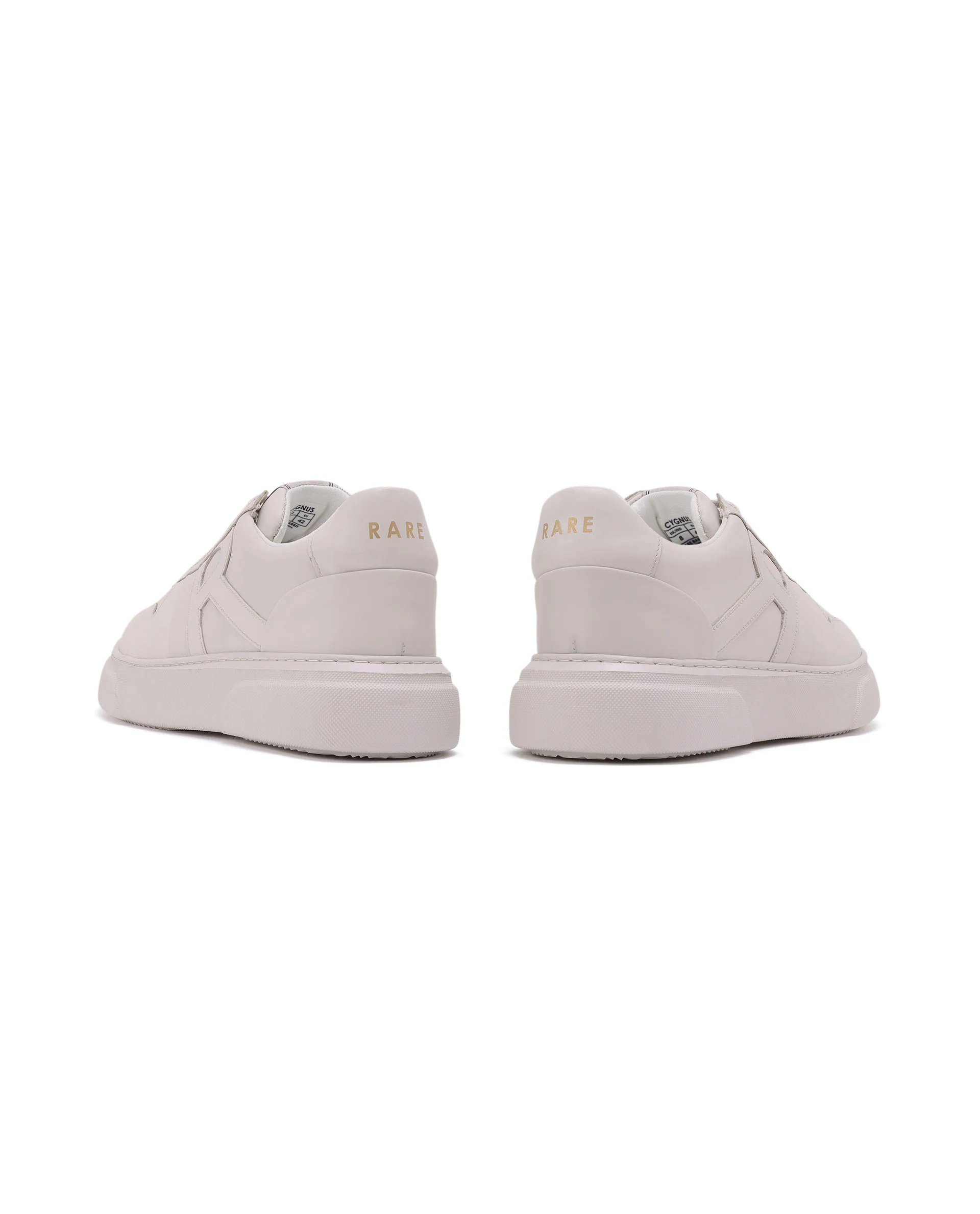 Rare Rabbit Men's Cygnus Ecru Genuine Leather Monotone Low-Top Lace-Up Branded Sneaker Shoes - Image 6