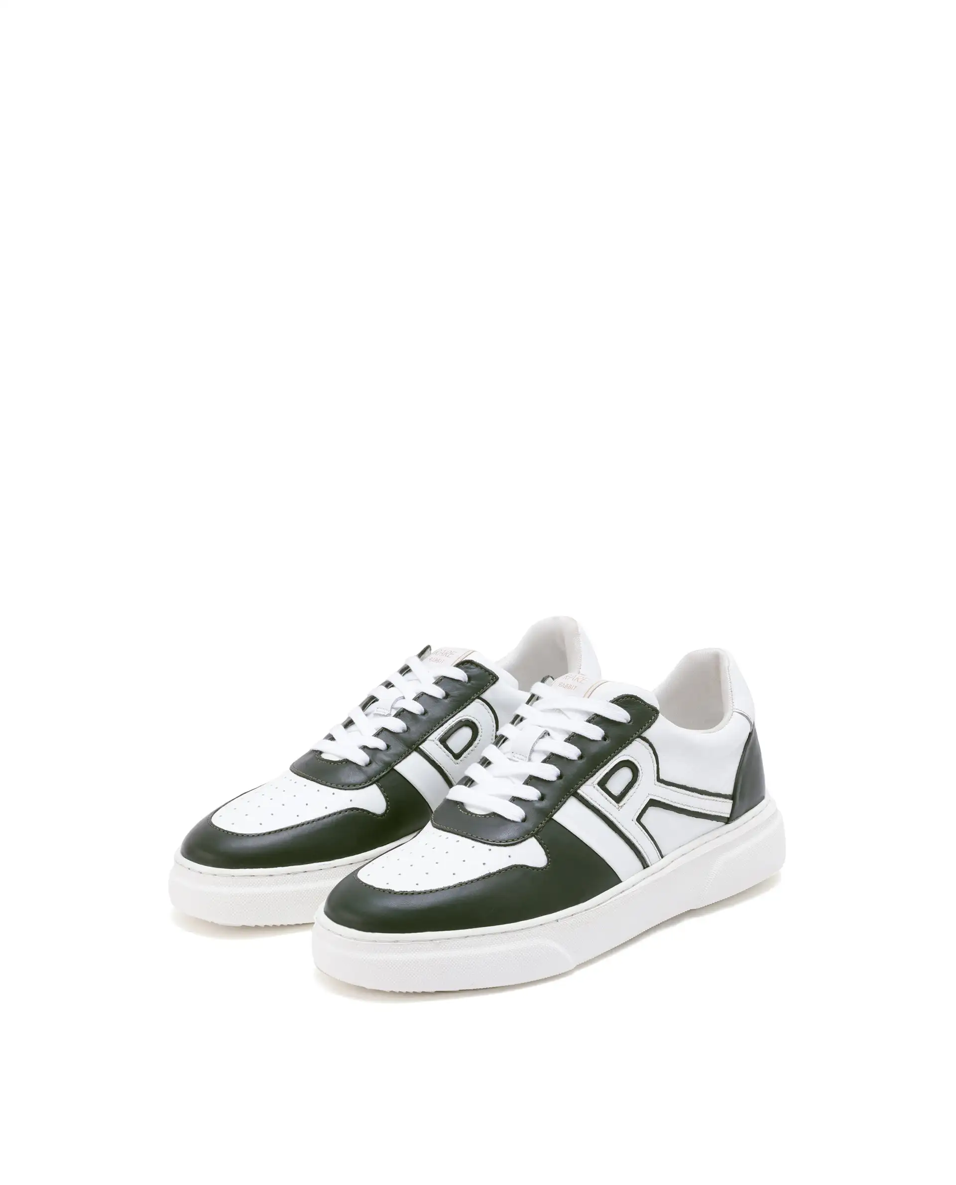 Rare Rabbit Mens Cygnus Pro Green Genuine Leather Dual Tone Low-Top Lace-Up Sneaker Shoe - Image 3