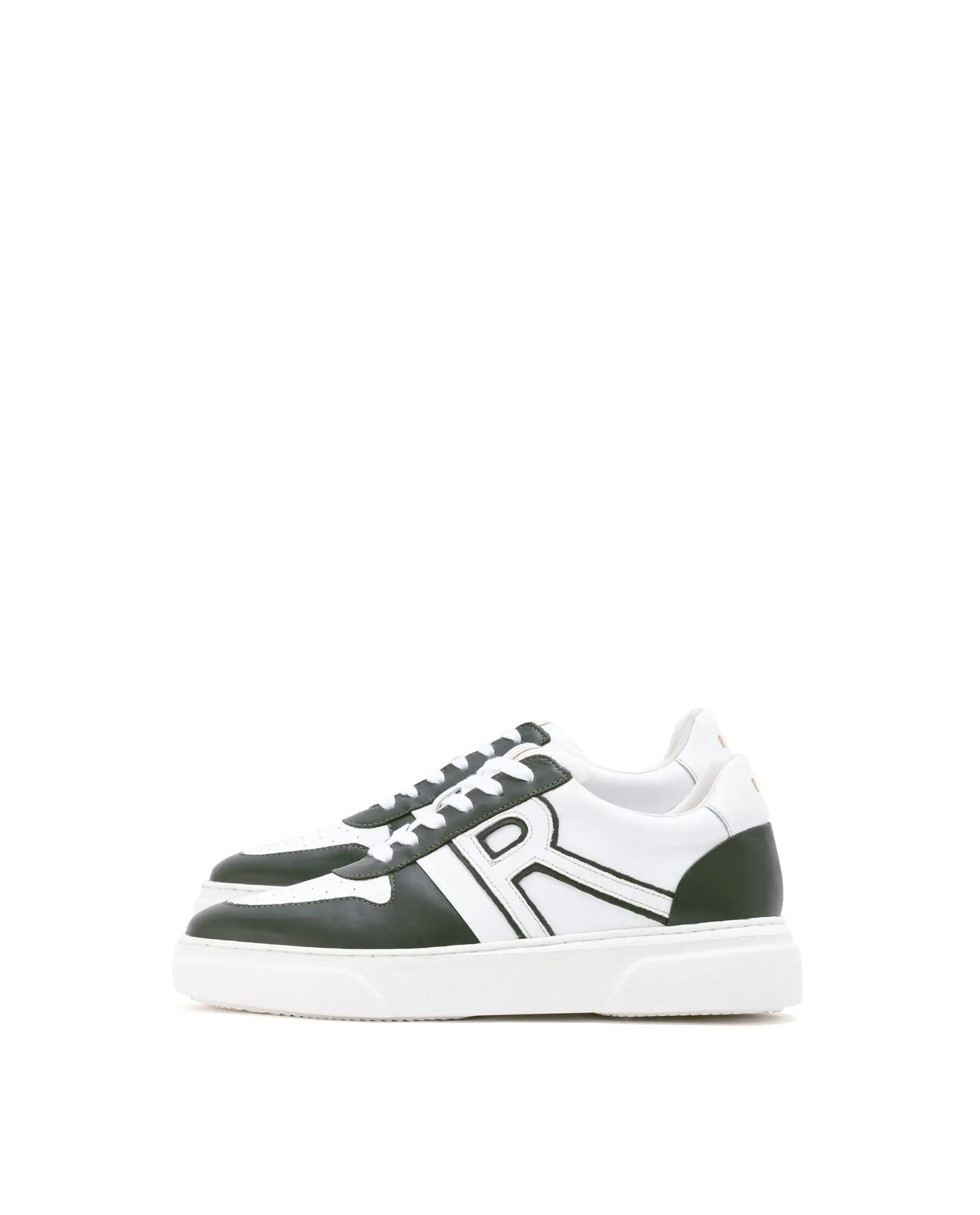 Rare Rabbit Mens Cygnus Pro Green Genuine Leather Dual Tone Low-Top Lace-Up Sneaker Shoe - Image 5